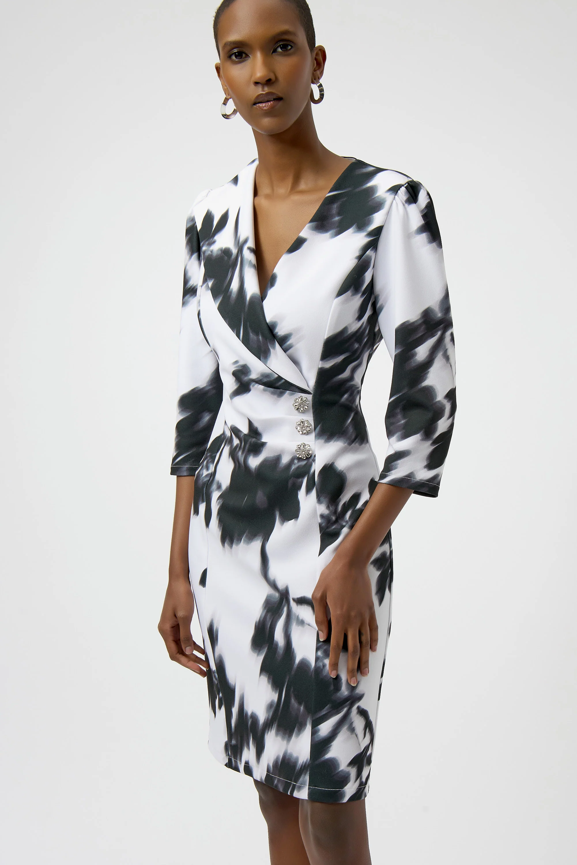 Joseph Ribkoff Floral Print Sheath Dress Style 254171 - Image 2