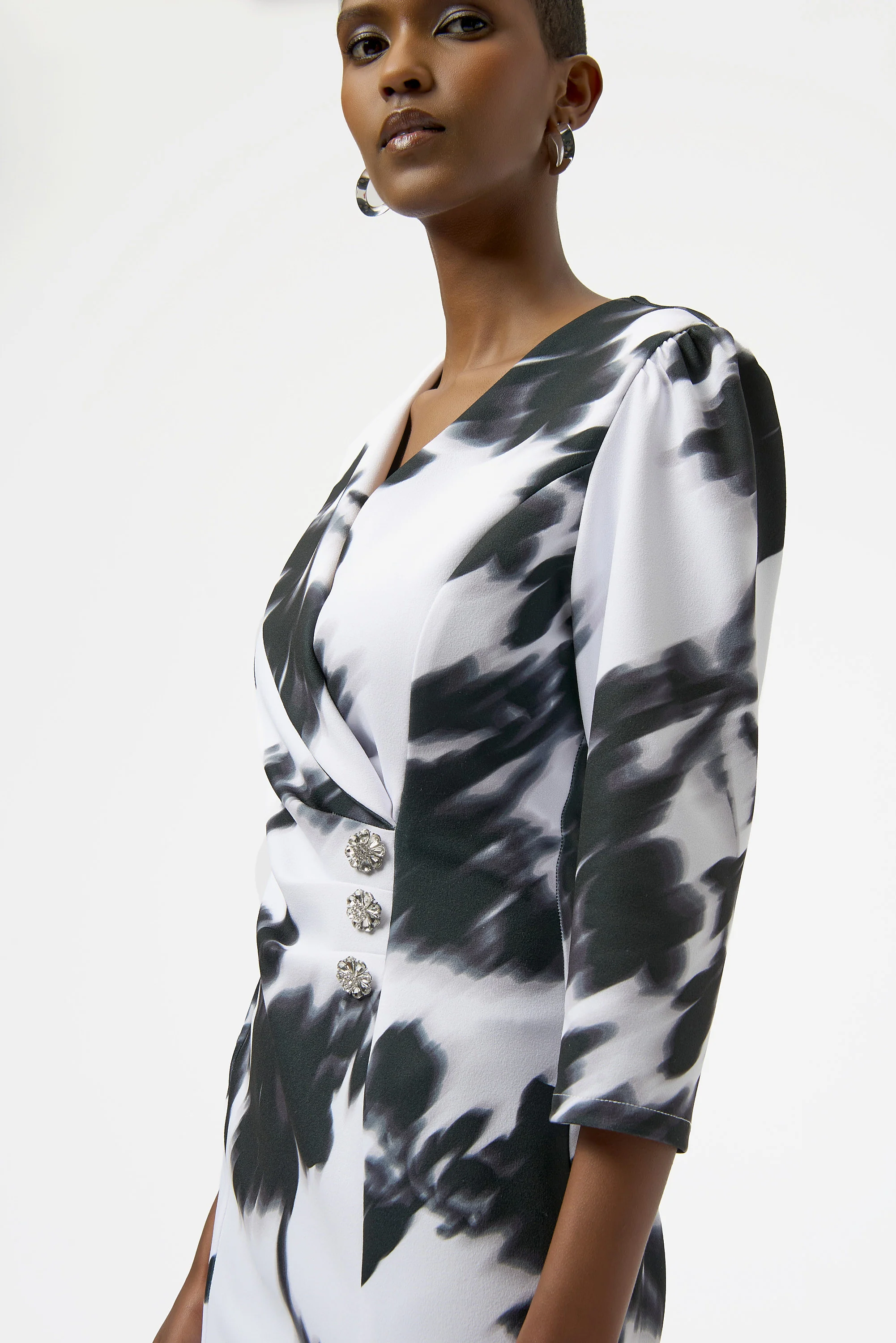 Joseph Ribkoff Floral Print Sheath Dress Style 254171 - Image 4