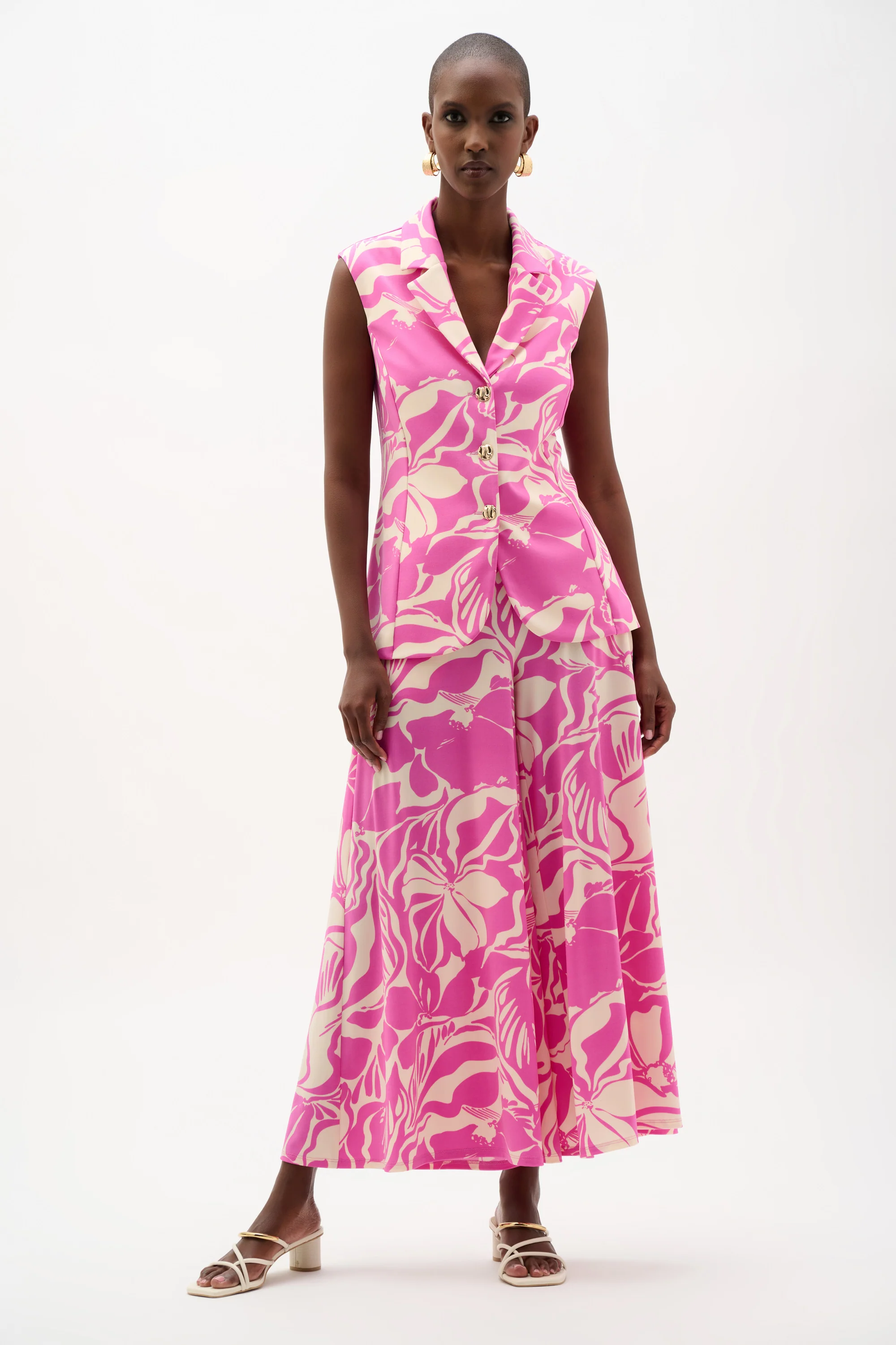 Joseph Ribkoff Floral Print Sleeveless Vest Style 262124 - Image 2