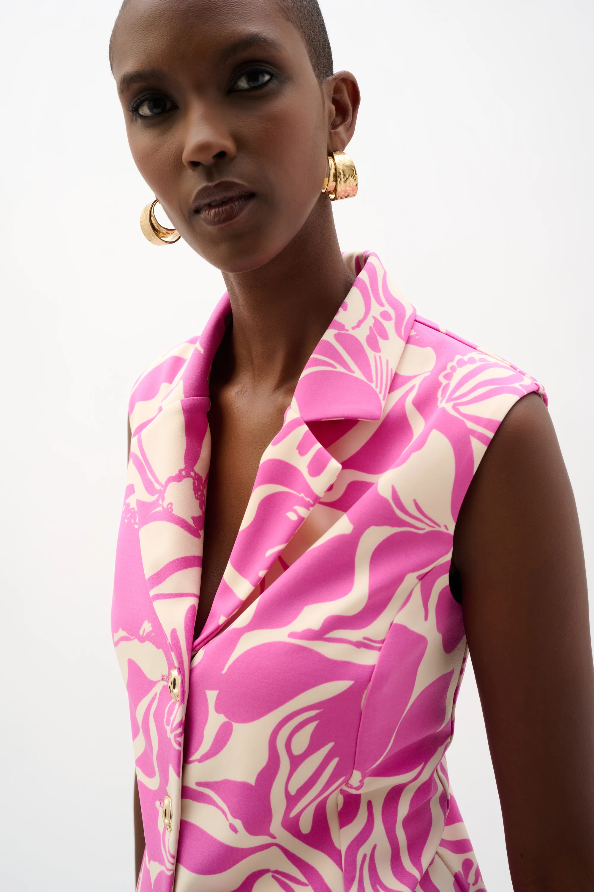 Joseph Ribkoff Floral Print Sleeveless Vest Style 262124 - Image 3