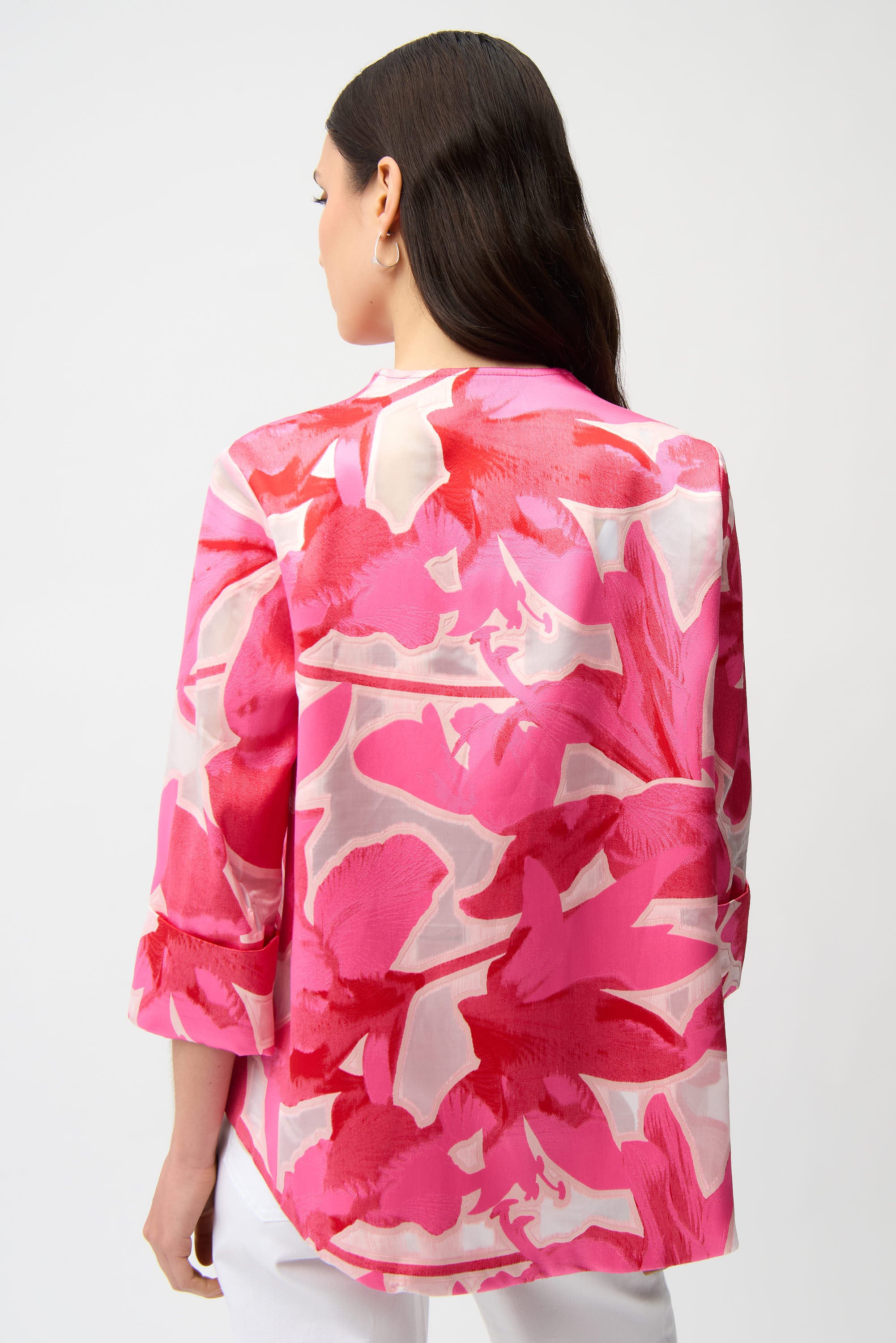 Joseph Ribkoff Floral Print Swing Jacket Style 261180 - Image 5