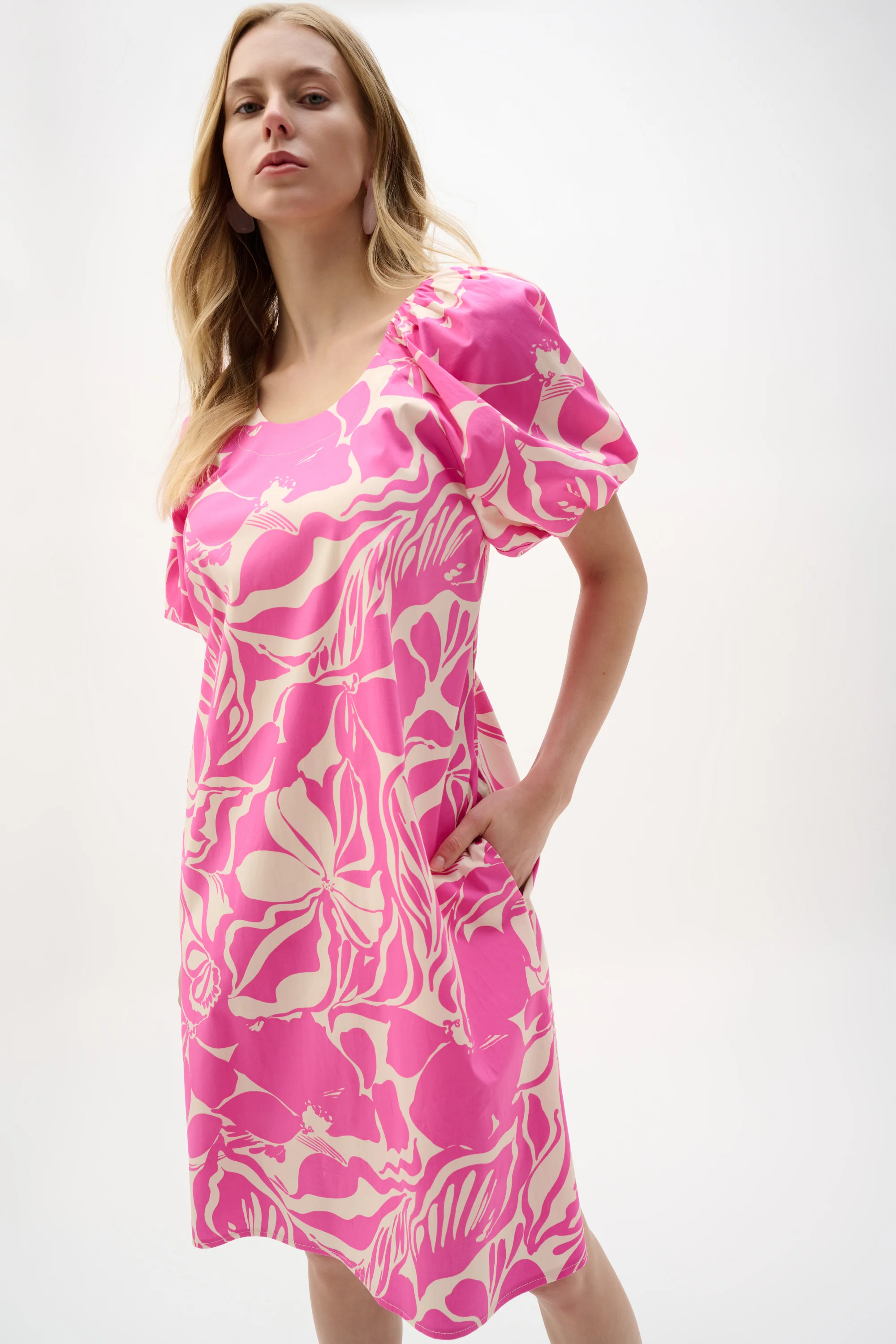 Joseph Ribkoff Floral Print Trapeze Dress Style 262127 - Image 2