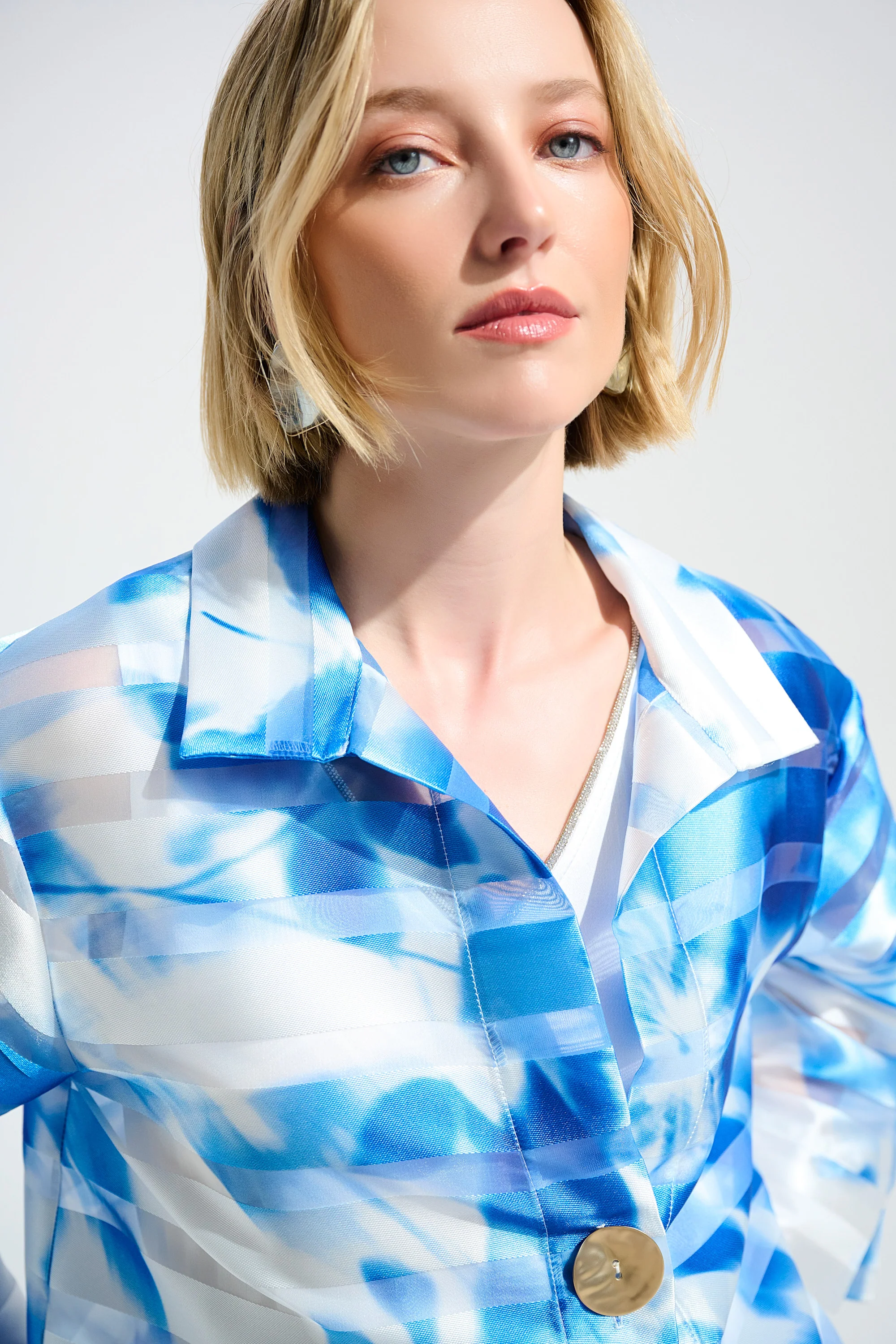 Joseph Ribkoff Floral Print Jacket With Statement Button Style 261747 - Image 4