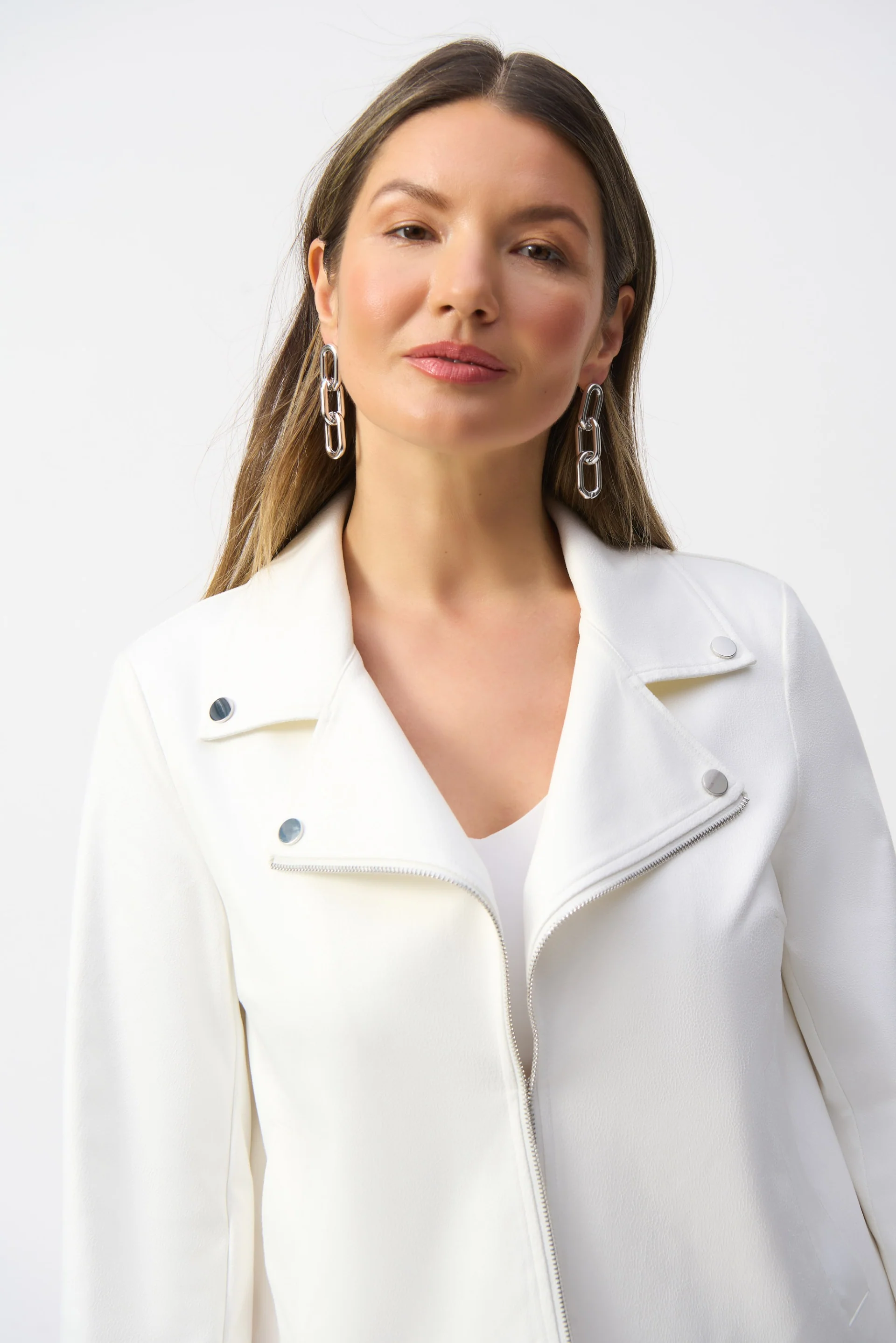 Joseph Ribkoff Foiled Faux Suede Swing Jacket Style 251908 - Image 8