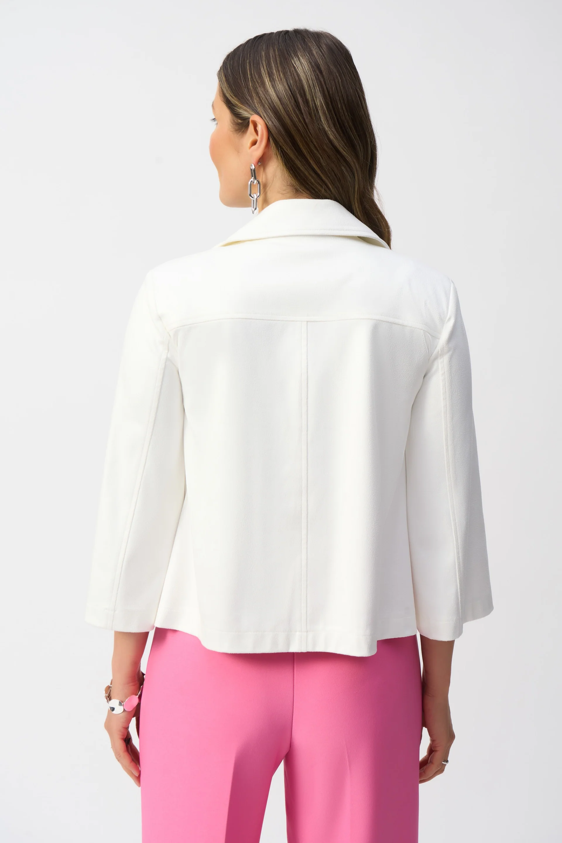 Joseph Ribkoff Foiled Faux Suede Swing Jacket Style 251908 - Image 9
