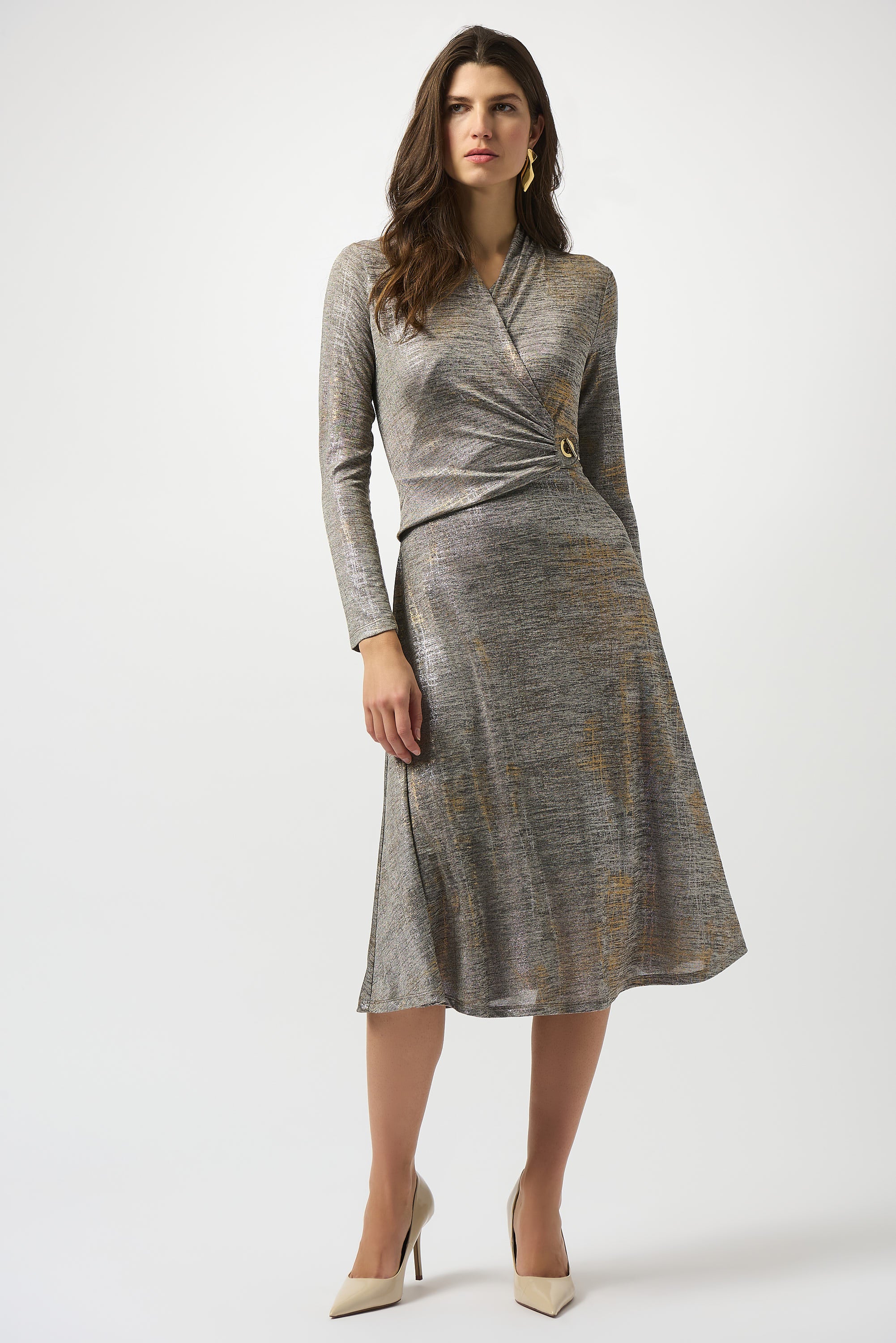 Joseph Ribkoff Foiled Fit and Flare Dress Style 253285