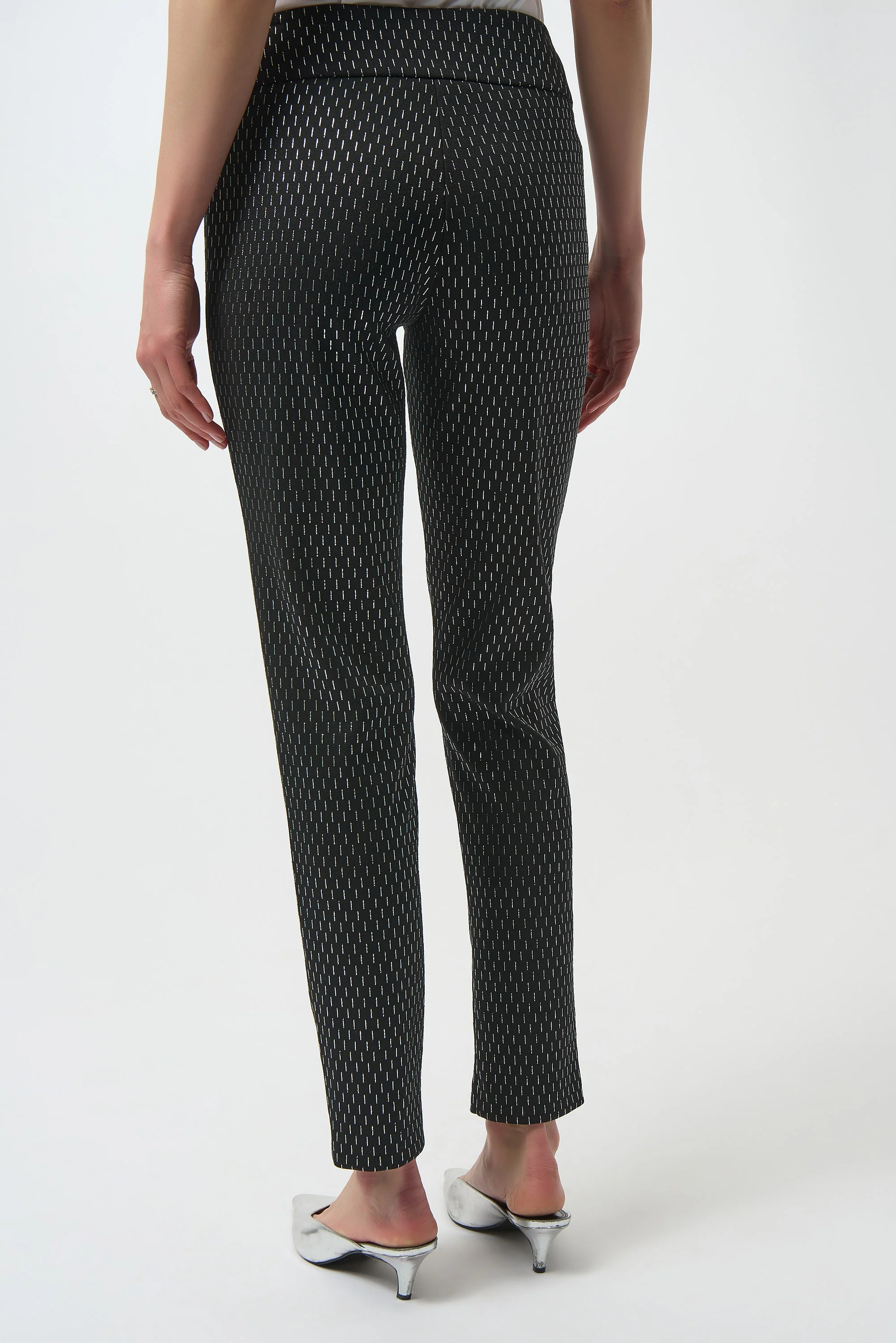Joseph Ribkoff Foiled Heavy Knit Slim Fit Pants Style 254143 - Image 3