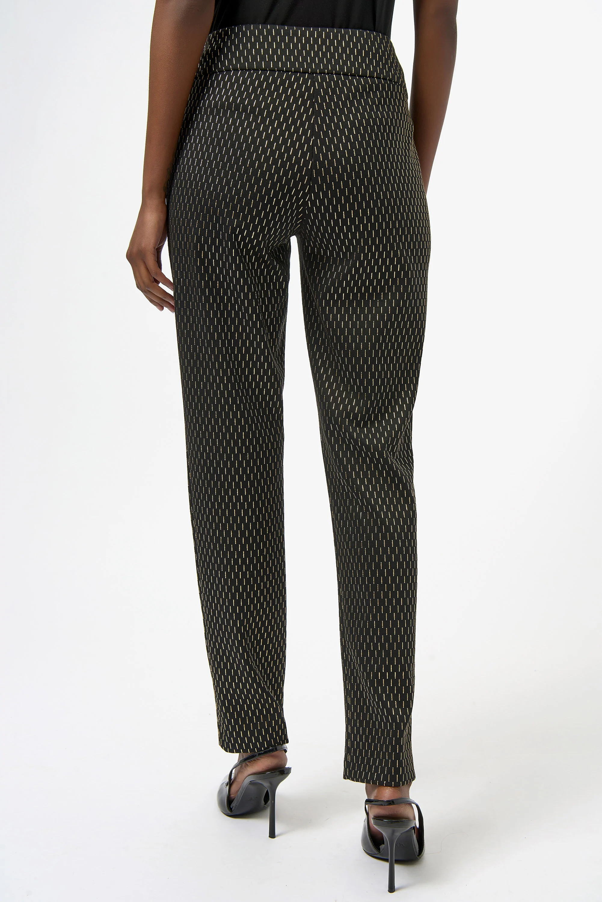 Joseph Ribkoff Foiled Heavy Knit Slim Fit Pants Style 254143 - Image 7