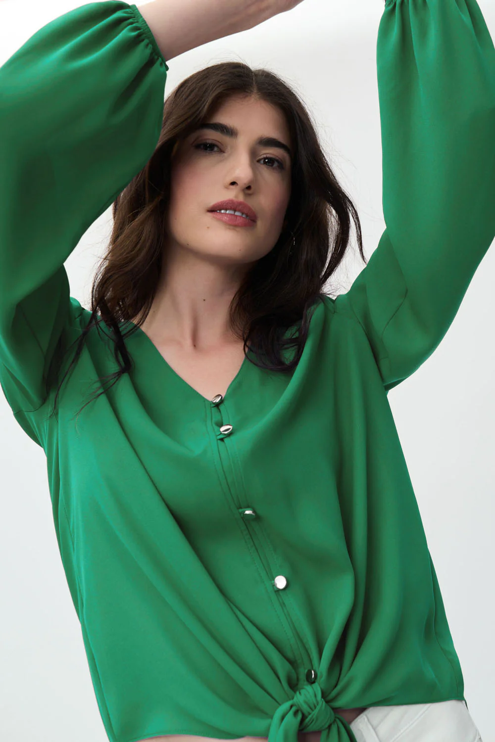 Joseph Ribkoff Foliage Blouse Style 231144 - Image 2