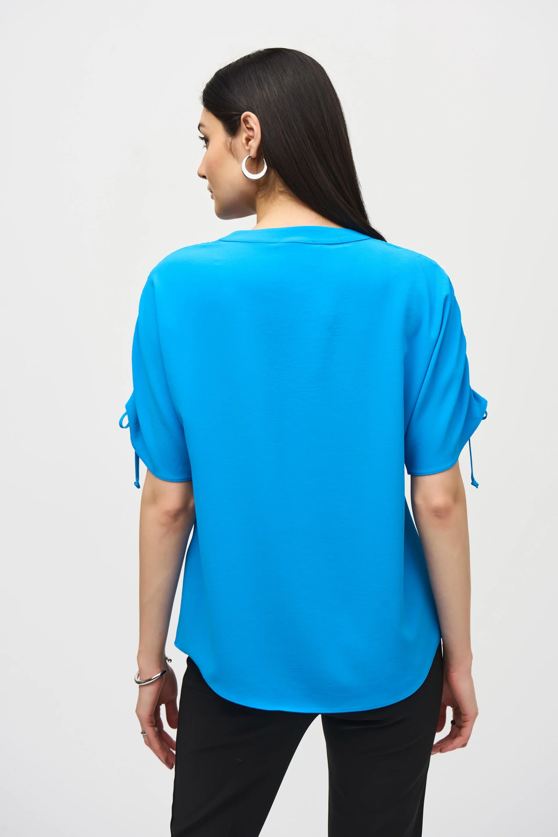 Joseph Ribkoff French Blue Boxy Top Style 242085 - Image 4