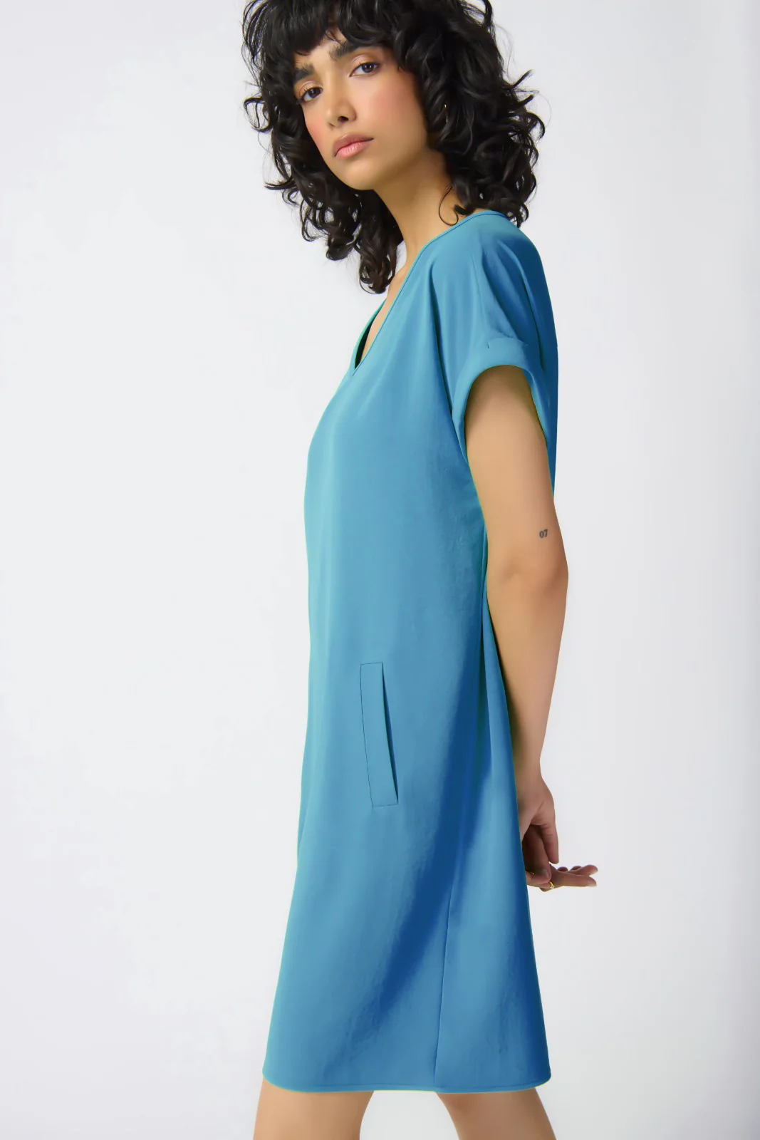 Joseph Ribkoff French Blue Straight Dress Style 241129 - Image 2