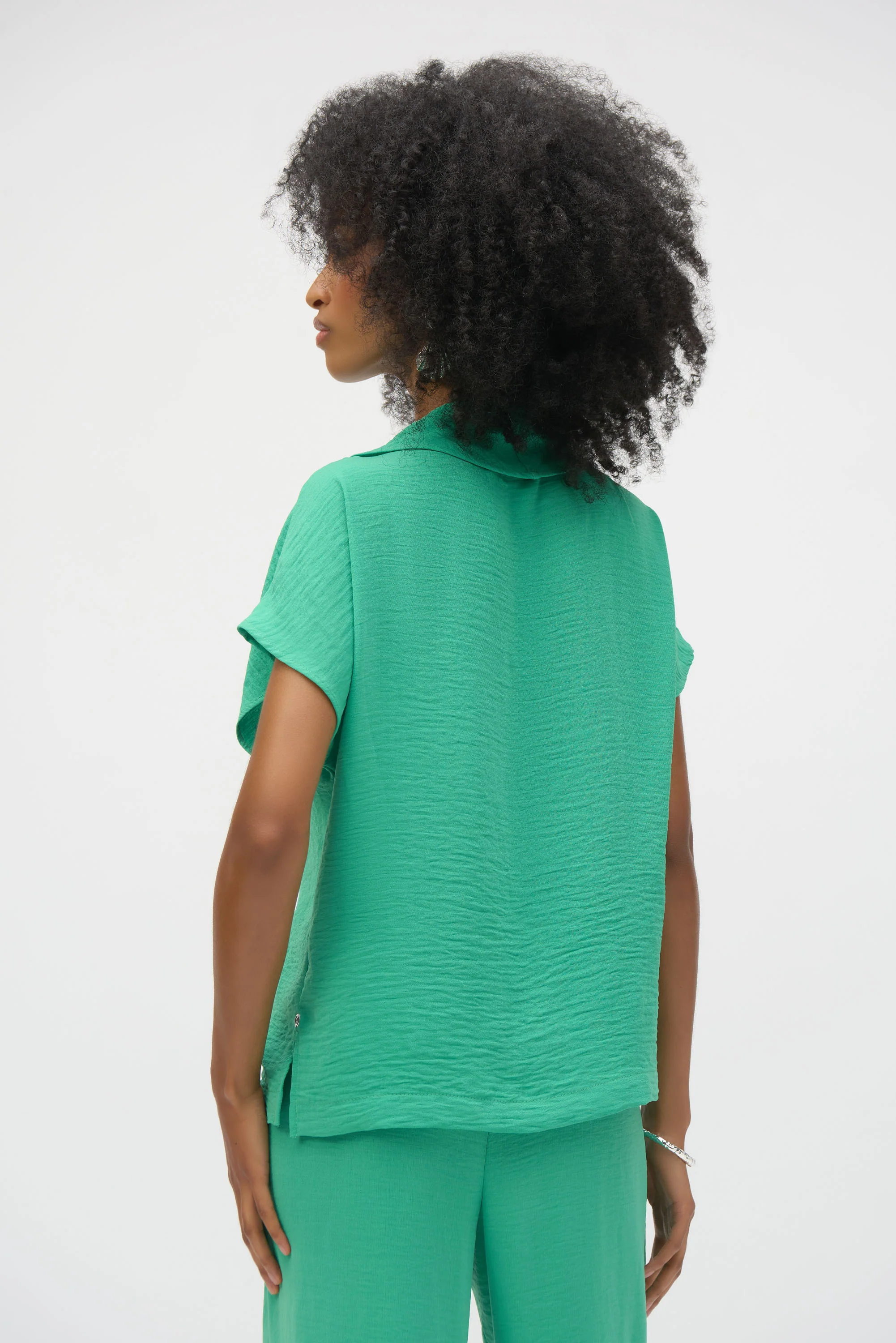 Joseph Ribkoff Gauze Cowl Neck Straight Top Style 252055 - Image 3
