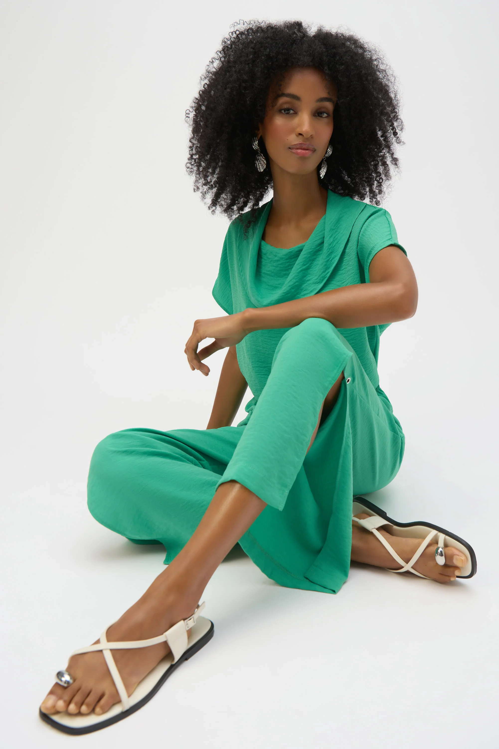 Joseph Ribkoff Gauze Cowl Neck Straight Top Style 252055 - Image 4