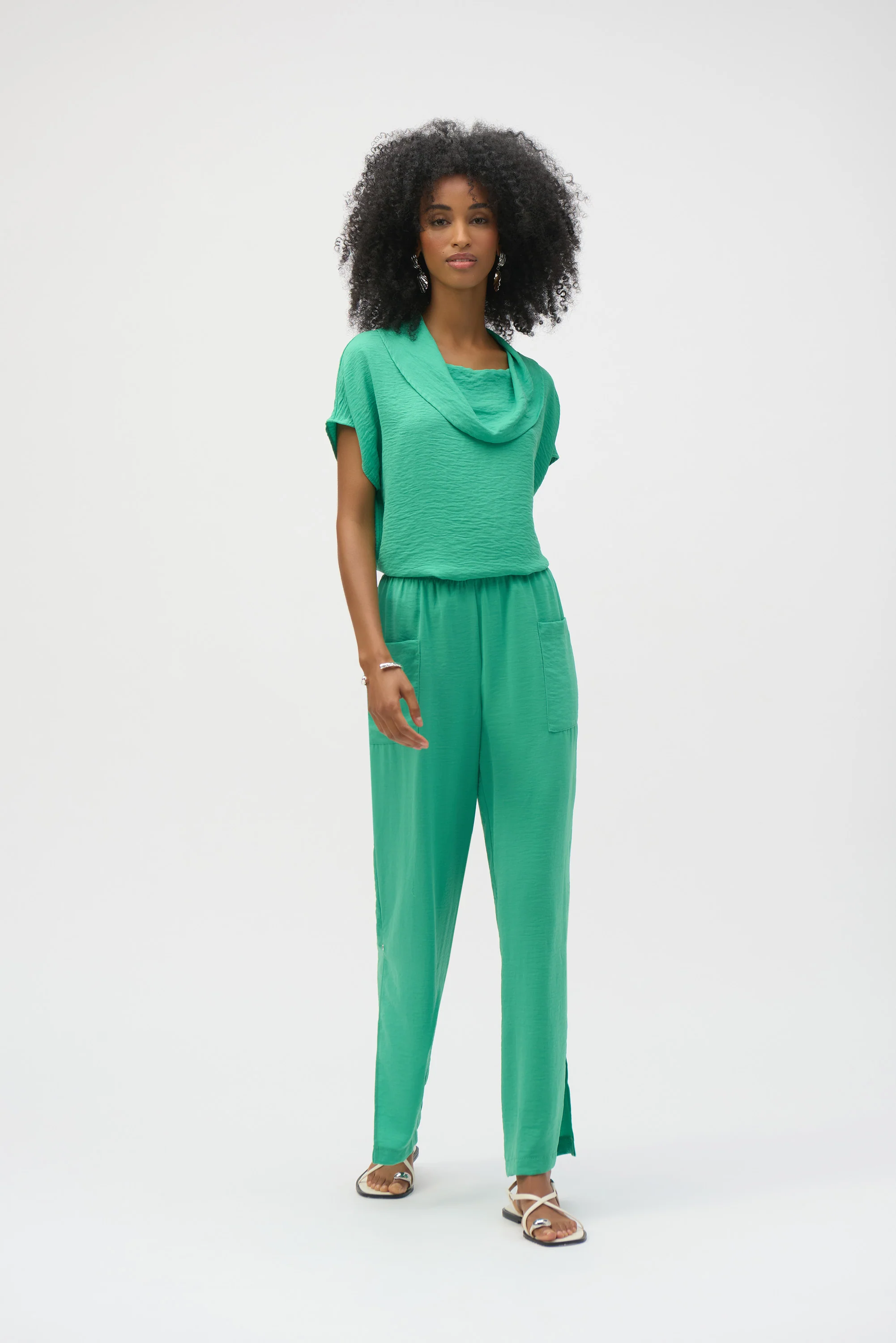 Joseph Ribkoff Gauze Wide-Leg Pull-On Pants Style 252049 - Image 3