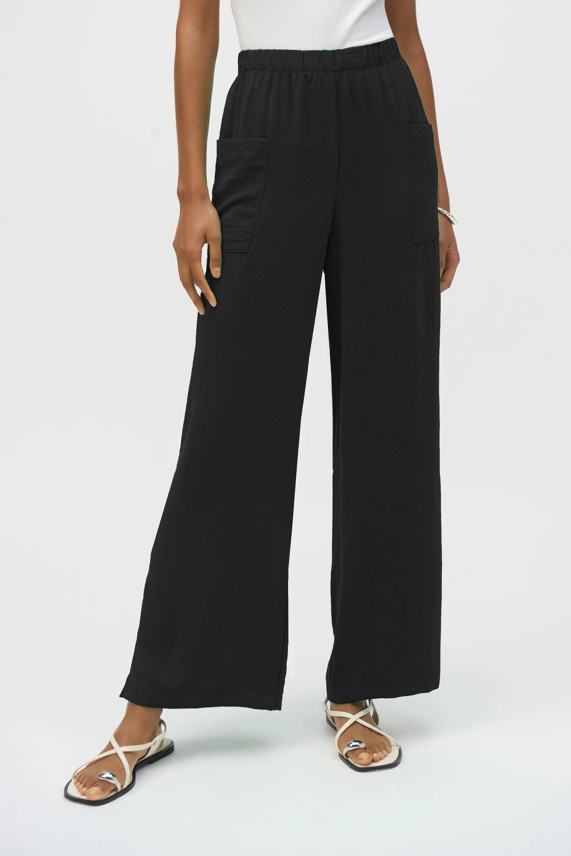 Joseph Ribkoff Gauze Wide-Leg Pull-On Pants Style 252049 - Image 4