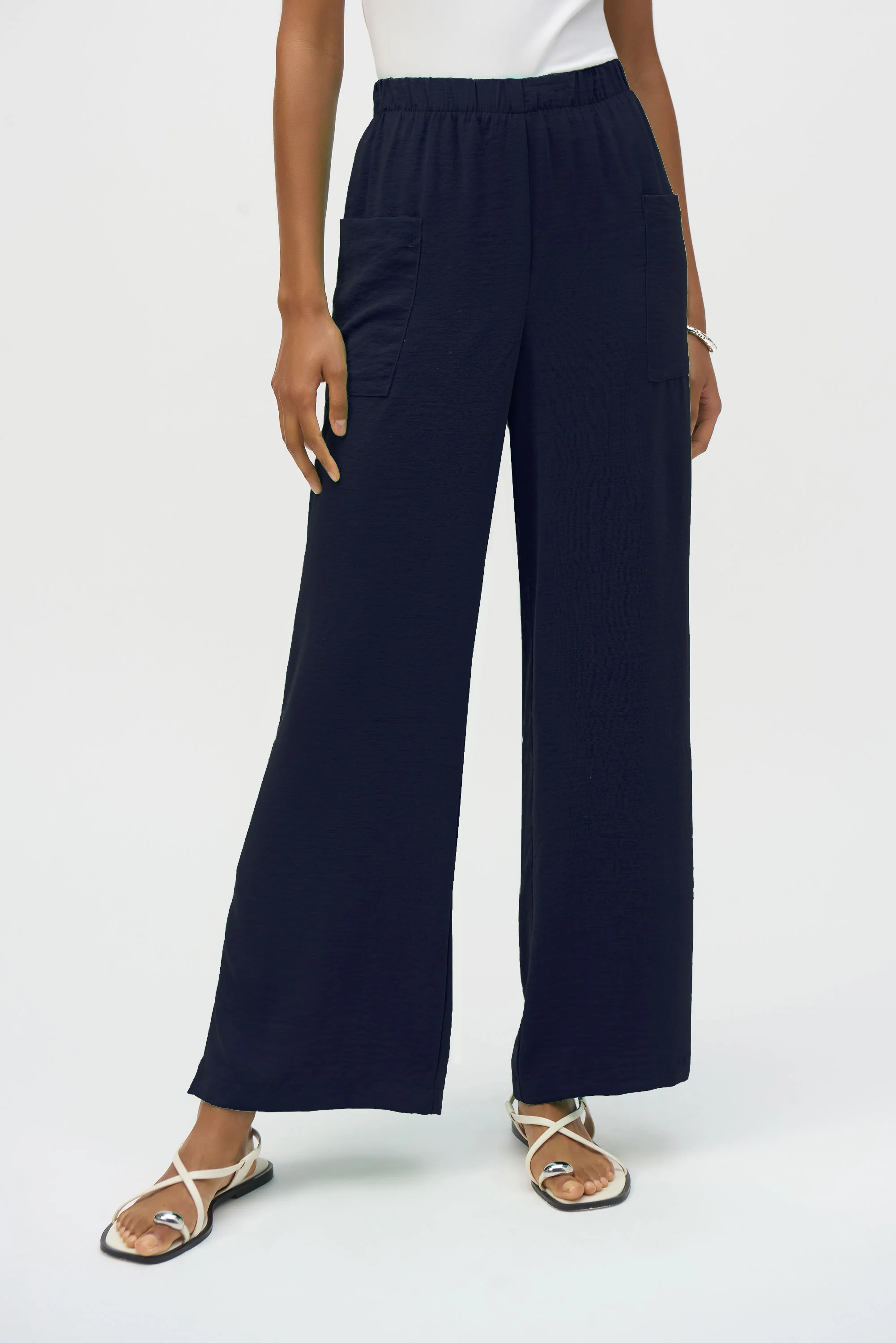 Joseph Ribkoff Gauze Wide-Leg Pull-On Pants Style 252049 - Image 5