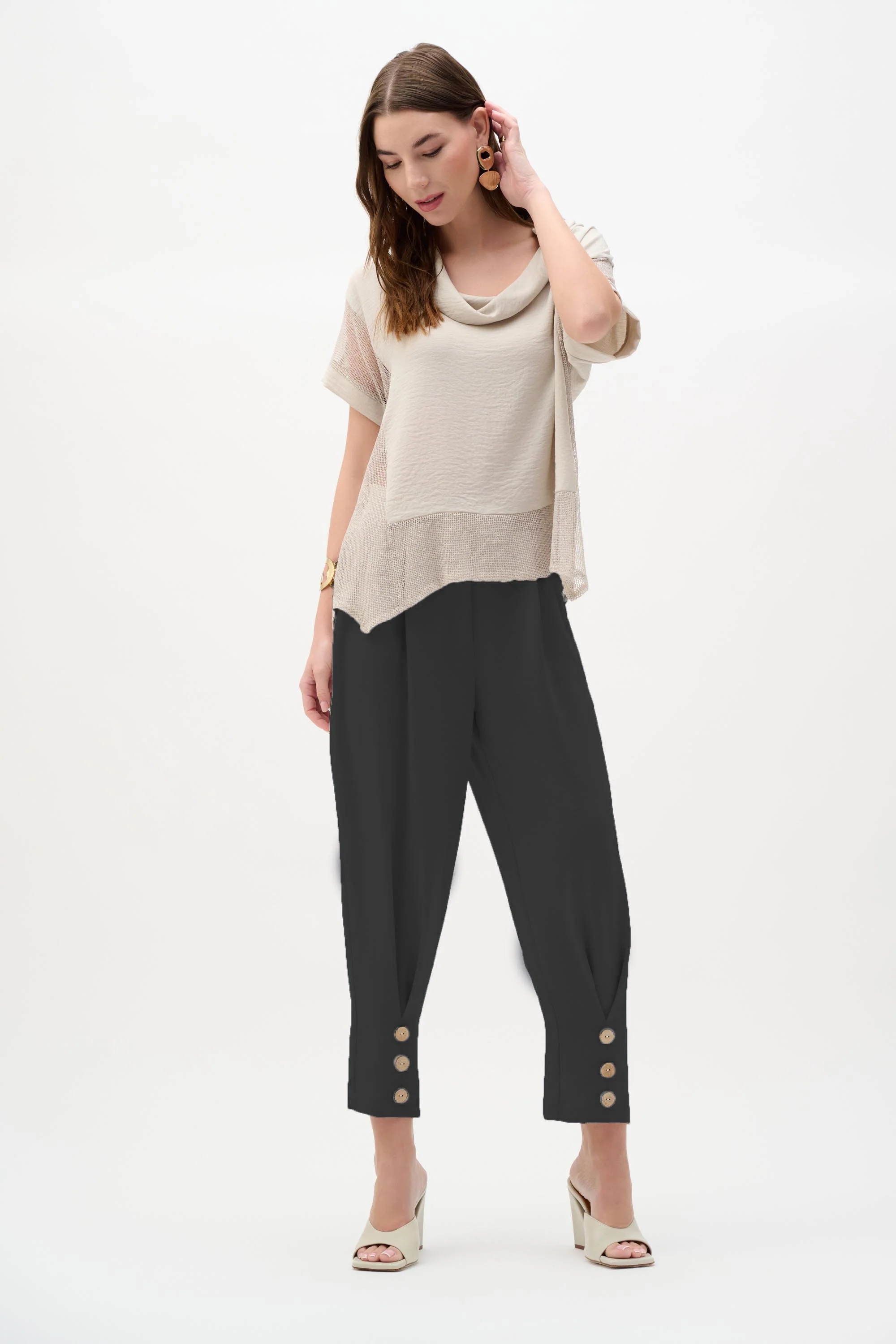 Joseph Ribkoff Gauze Pull-On Barrel Pants Style 262044 - Image 10