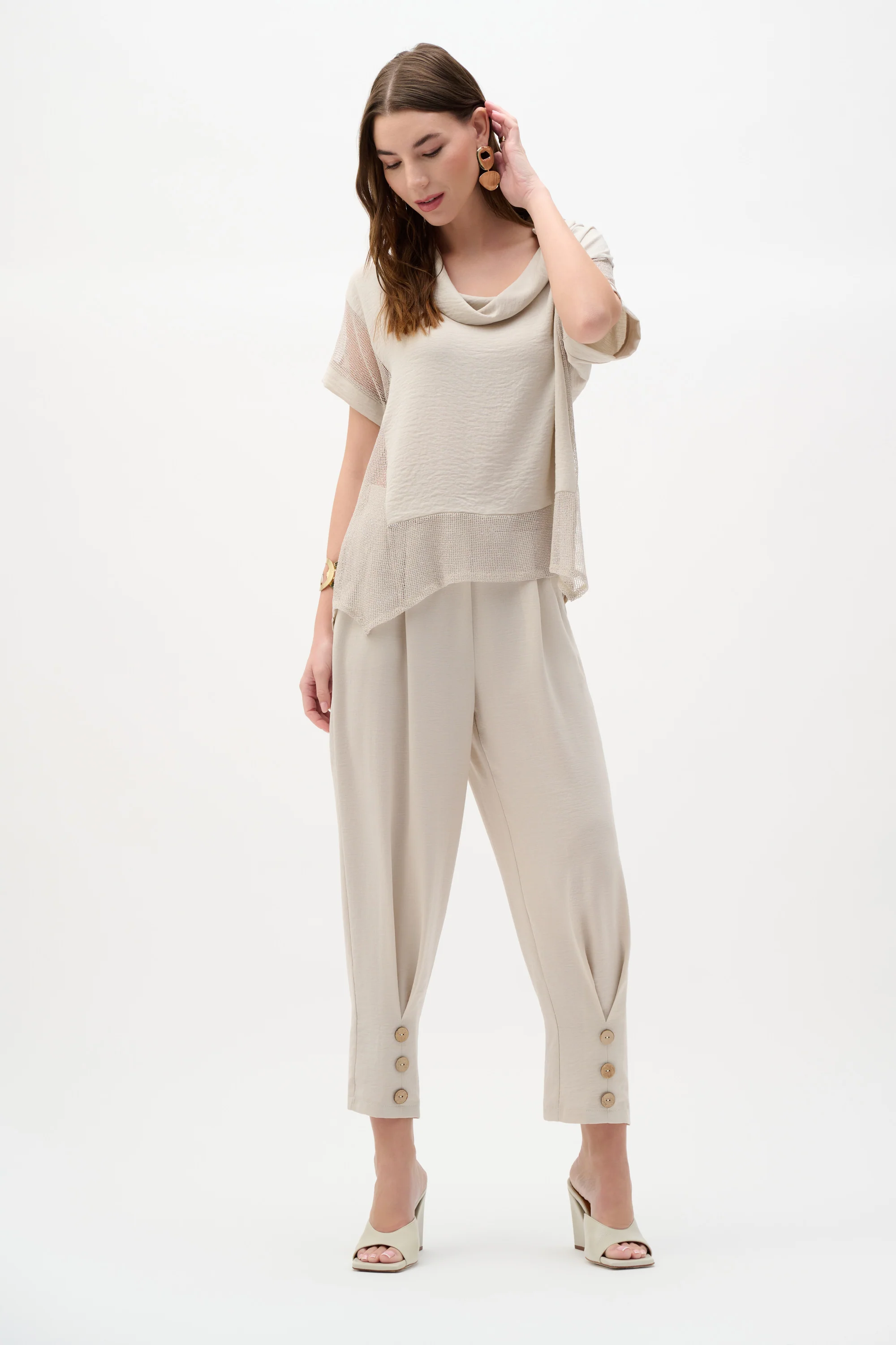 Joseph Ribkoff Gauze Pull-On Barrel Pants Style 262044 - Image 2