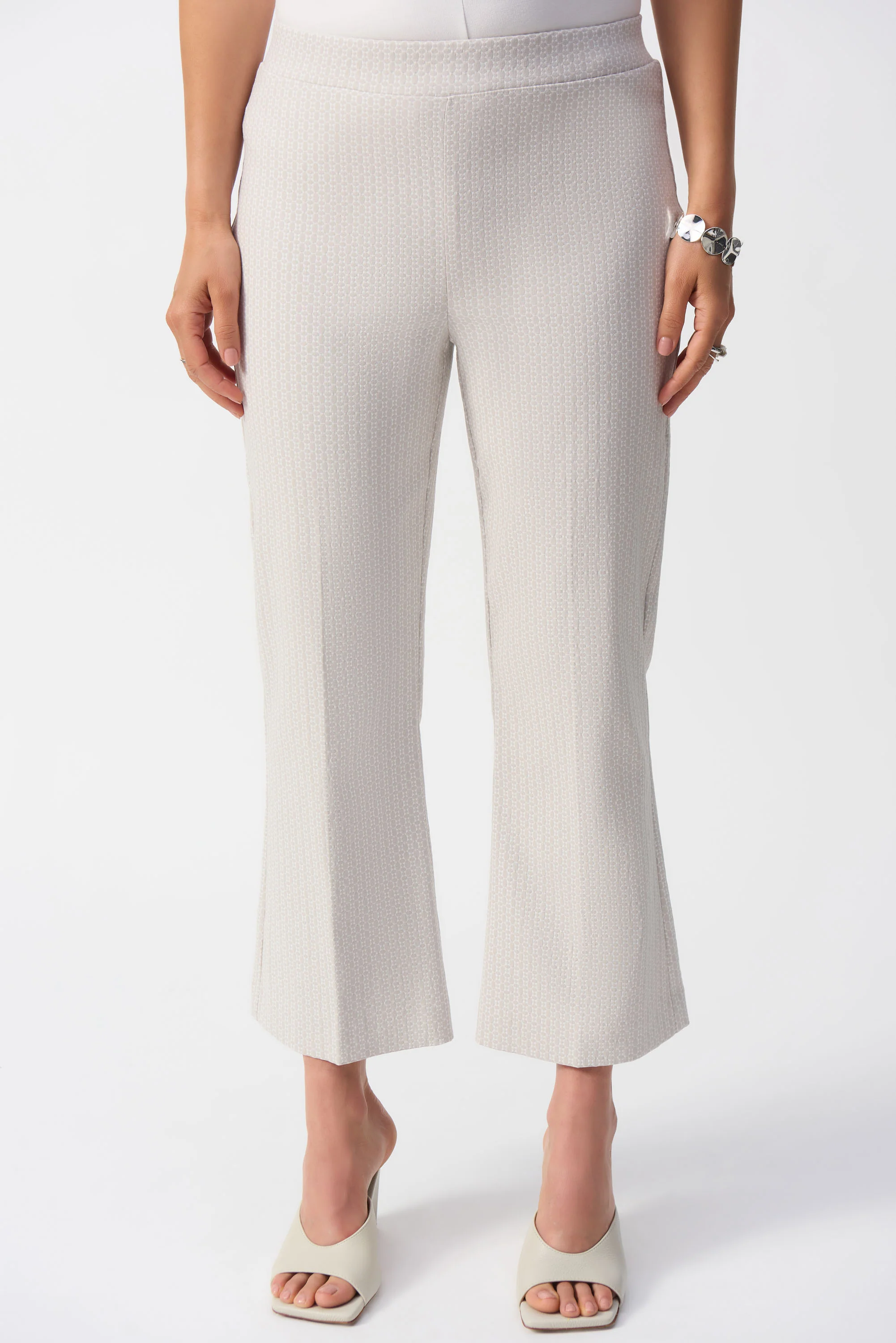 Joseph Ribkoff Geometric Jacquard Flared Pull-on Pants Style 251186