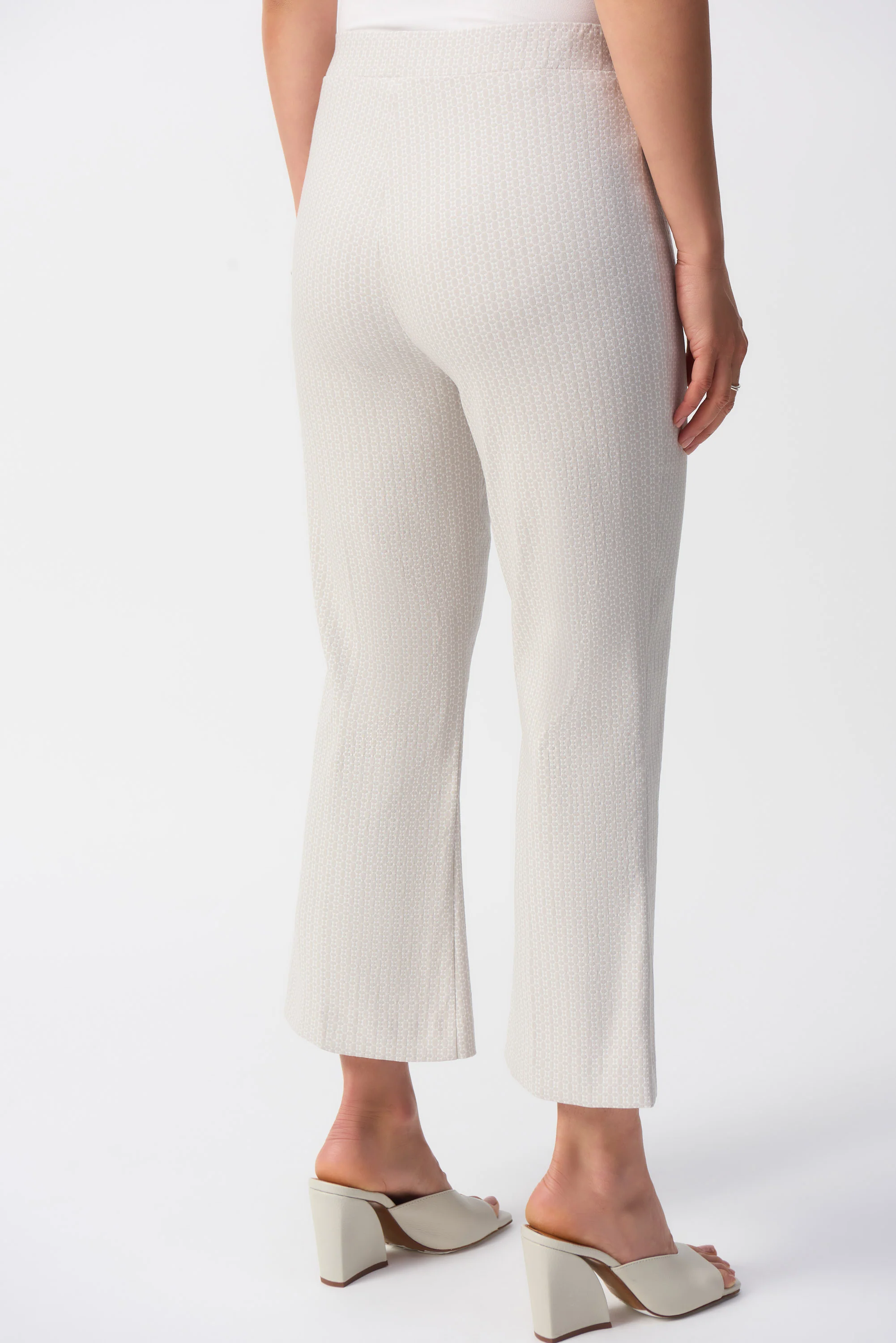 Joseph Ribkoff Geometric Jacquard Flared Pull-on Pants Style 251186 - Image 2