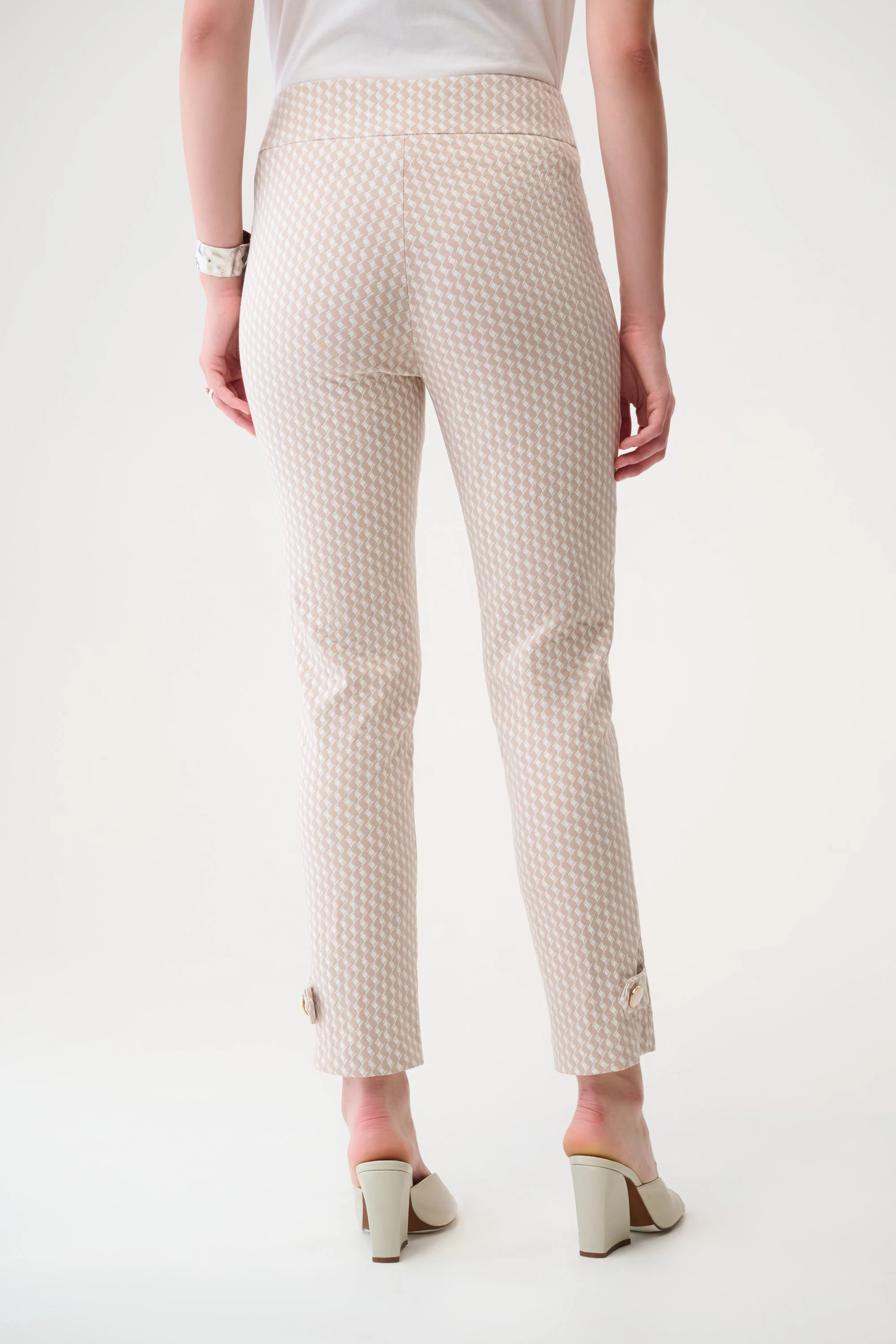 Joseph Ribkoff Geometric Jacquard Pull-On Slim Fit Pants Style 261025 - Image 3