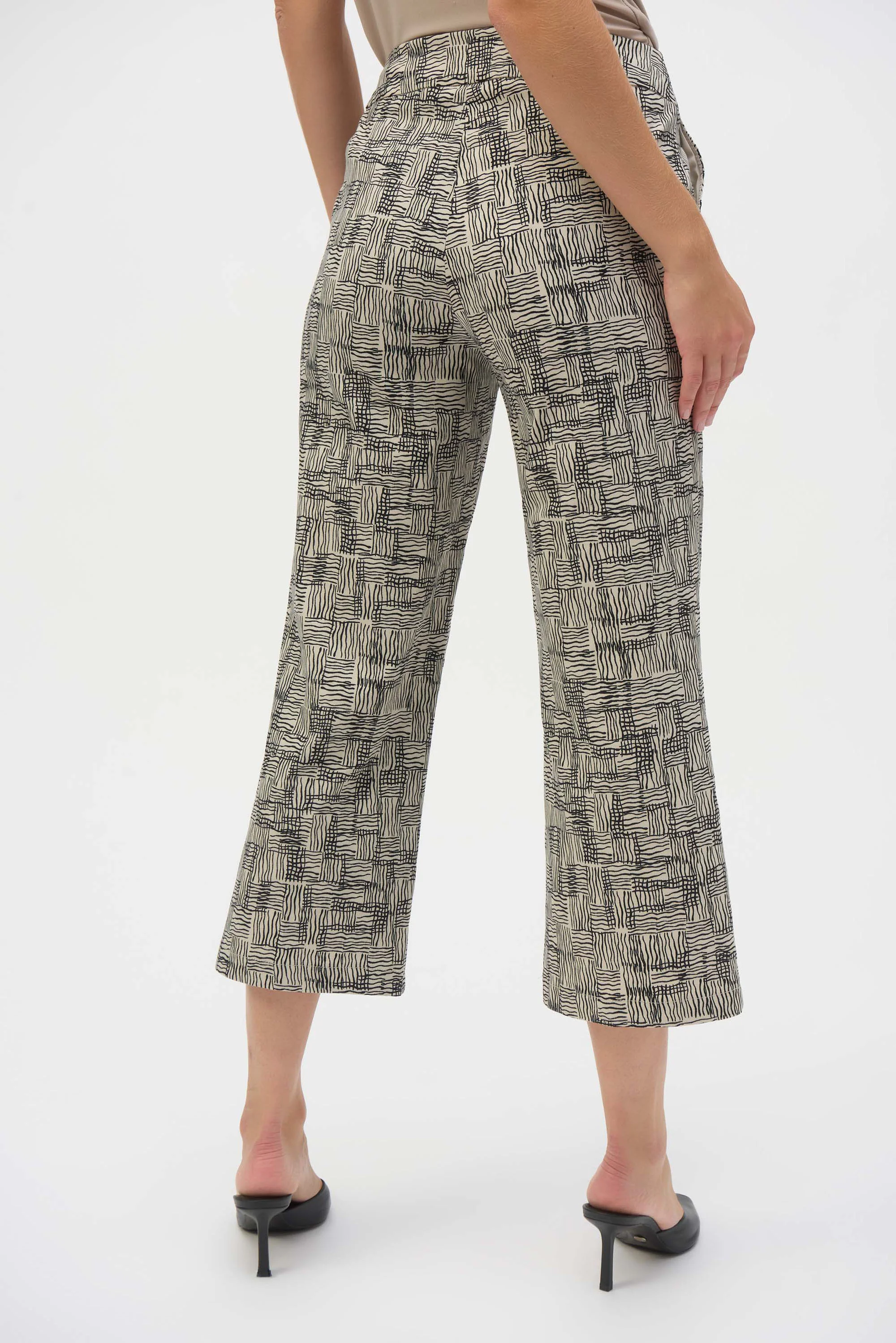 Joseph Ribkoff Geometric Print Culotte Pants Style 252123 - Image 3