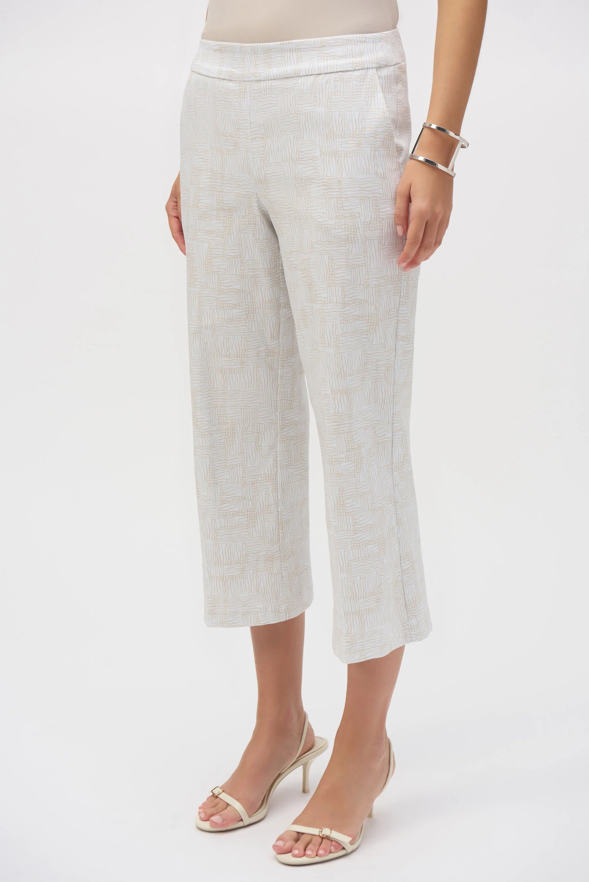 Joseph Ribkoff Geometric Print Culotte Pants Style 252123 - Image 4
