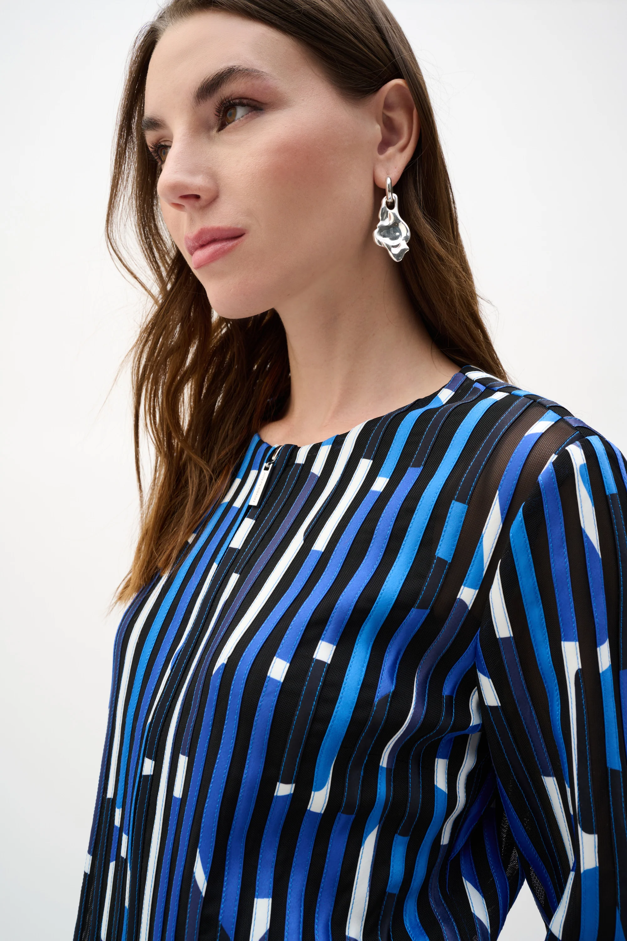 Joseph Ribkoff Geometric Print Fitted Jacket Style 262953 - Image 2