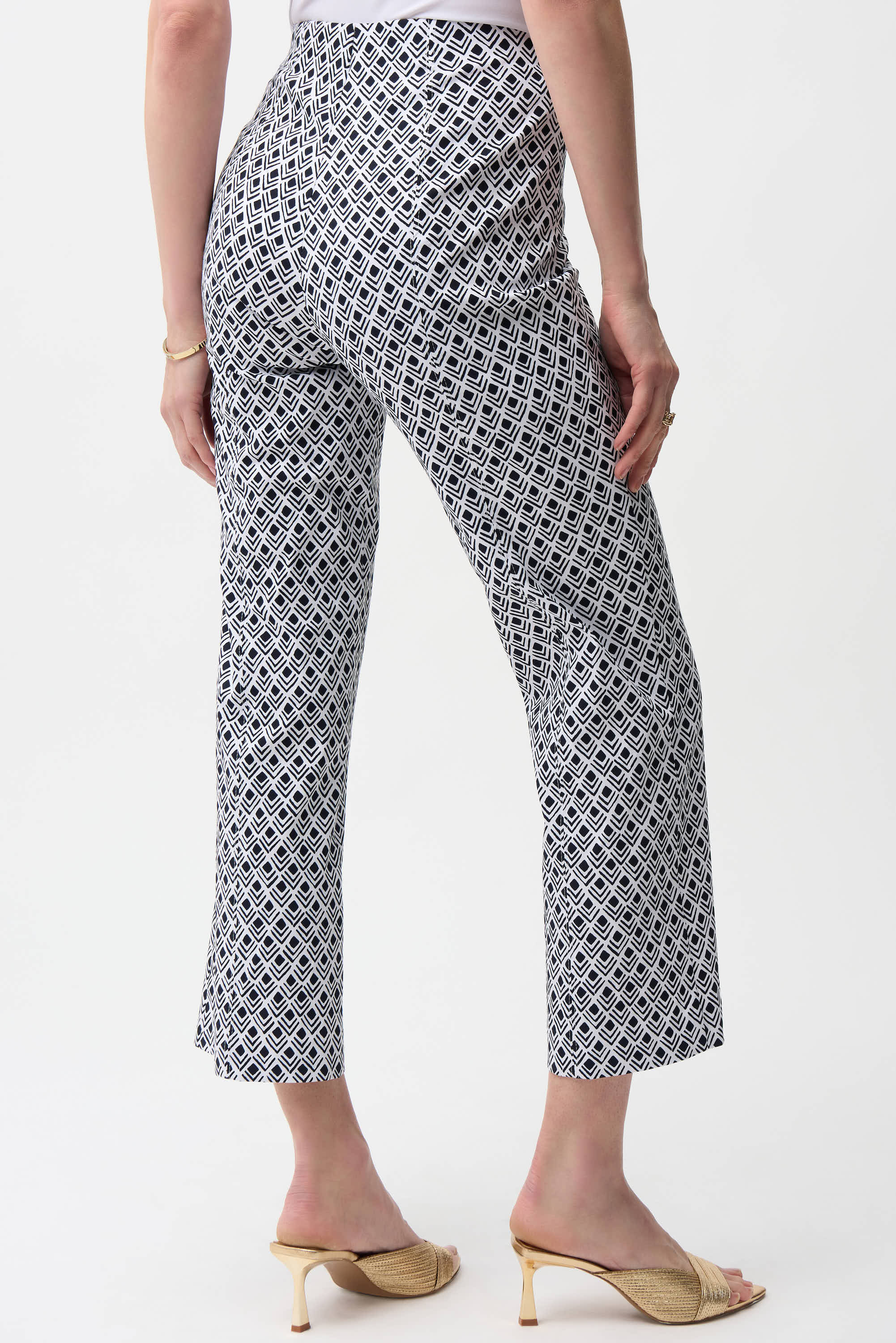 Joseph Ribkoff Geometric Print Flare Pull-On Pants Style 261083 - Image 3