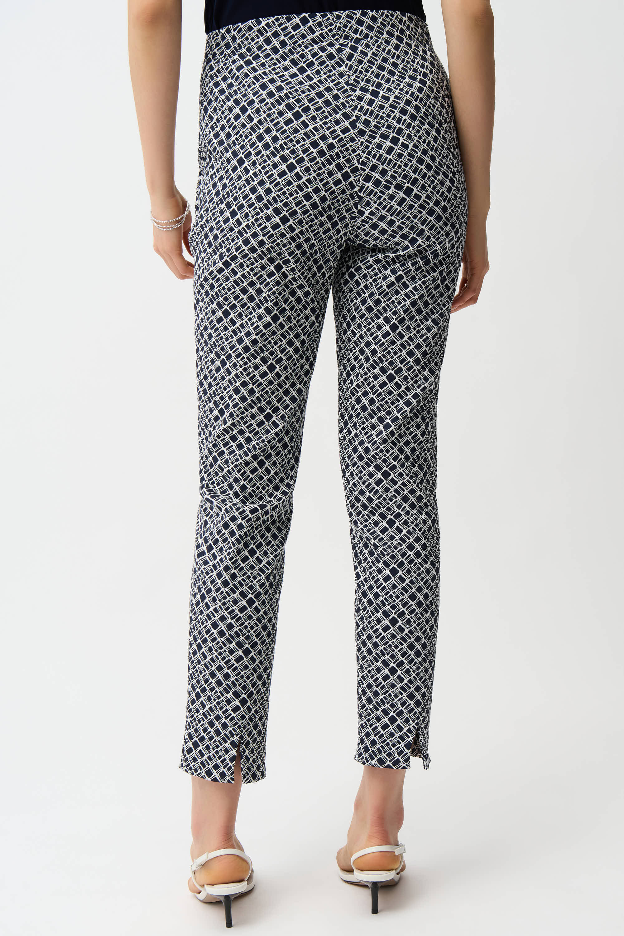 Joseph Ribkoff Geometric Print Pull-On Slim Fit Pants Style 261225 - Image 3
