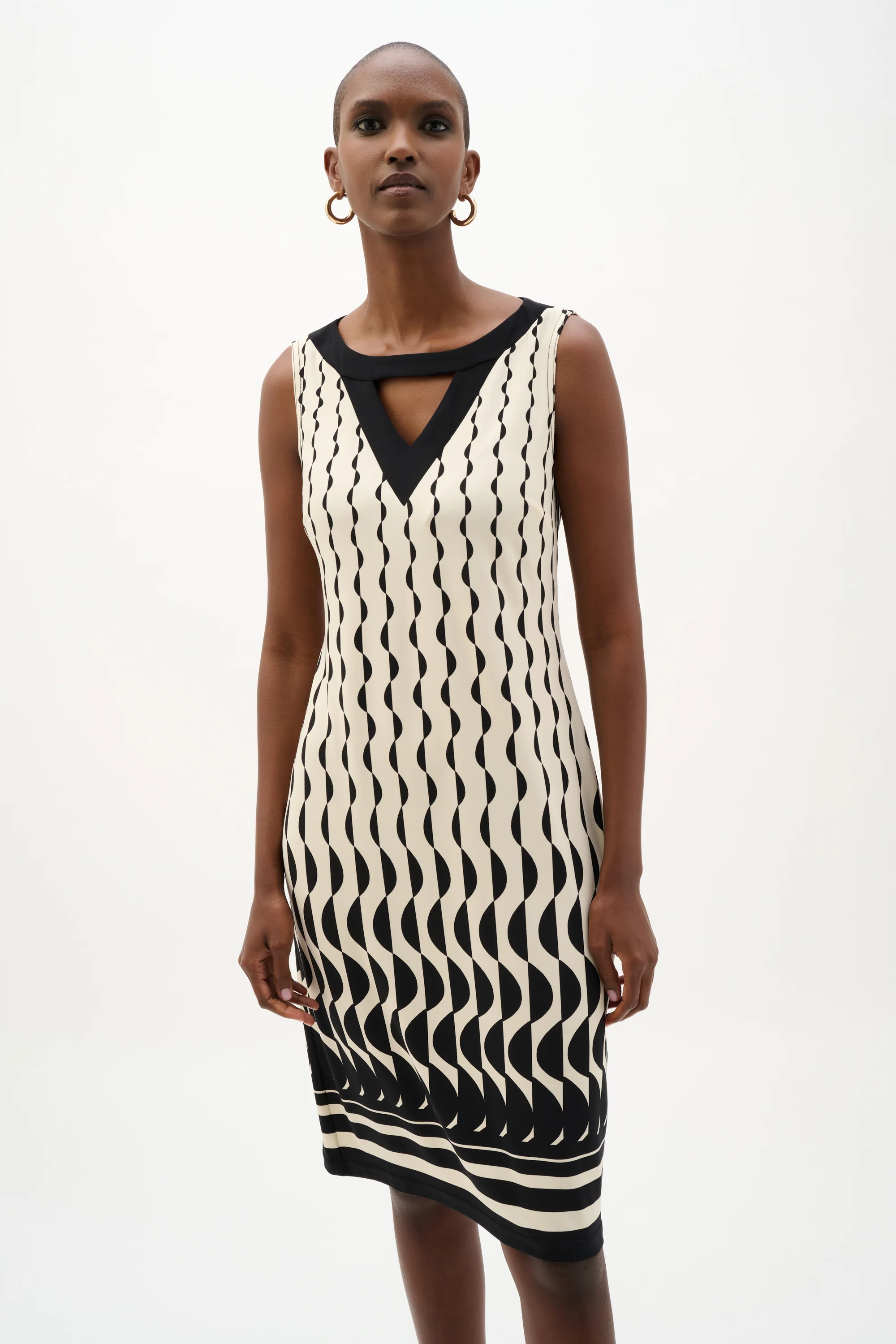 Joseph Ribkoff Geometric Print Sheath Dress Style 262218 - Image 2