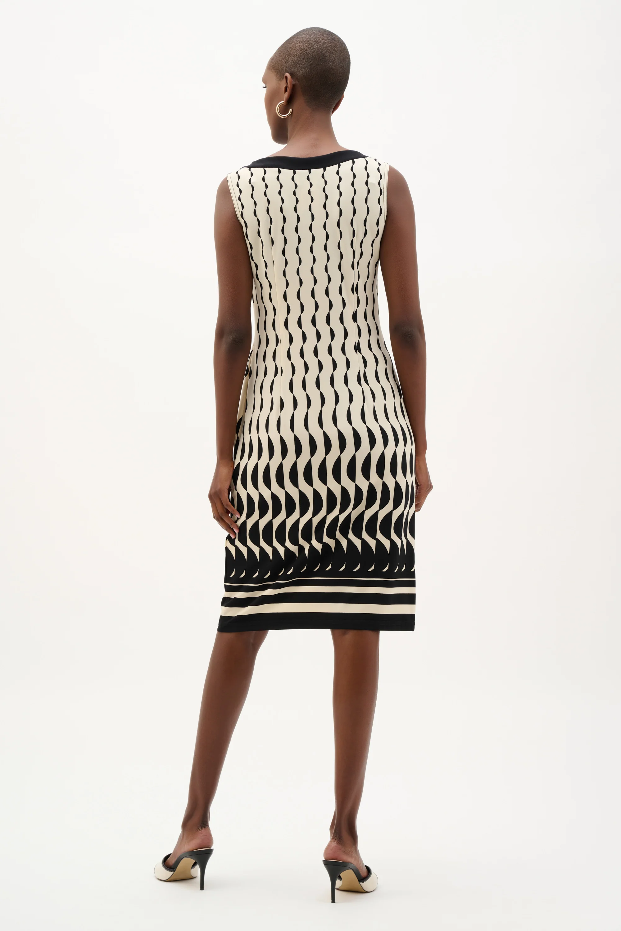 Joseph Ribkoff Geometric Print Sheath Dress Style 262218 - Image 3