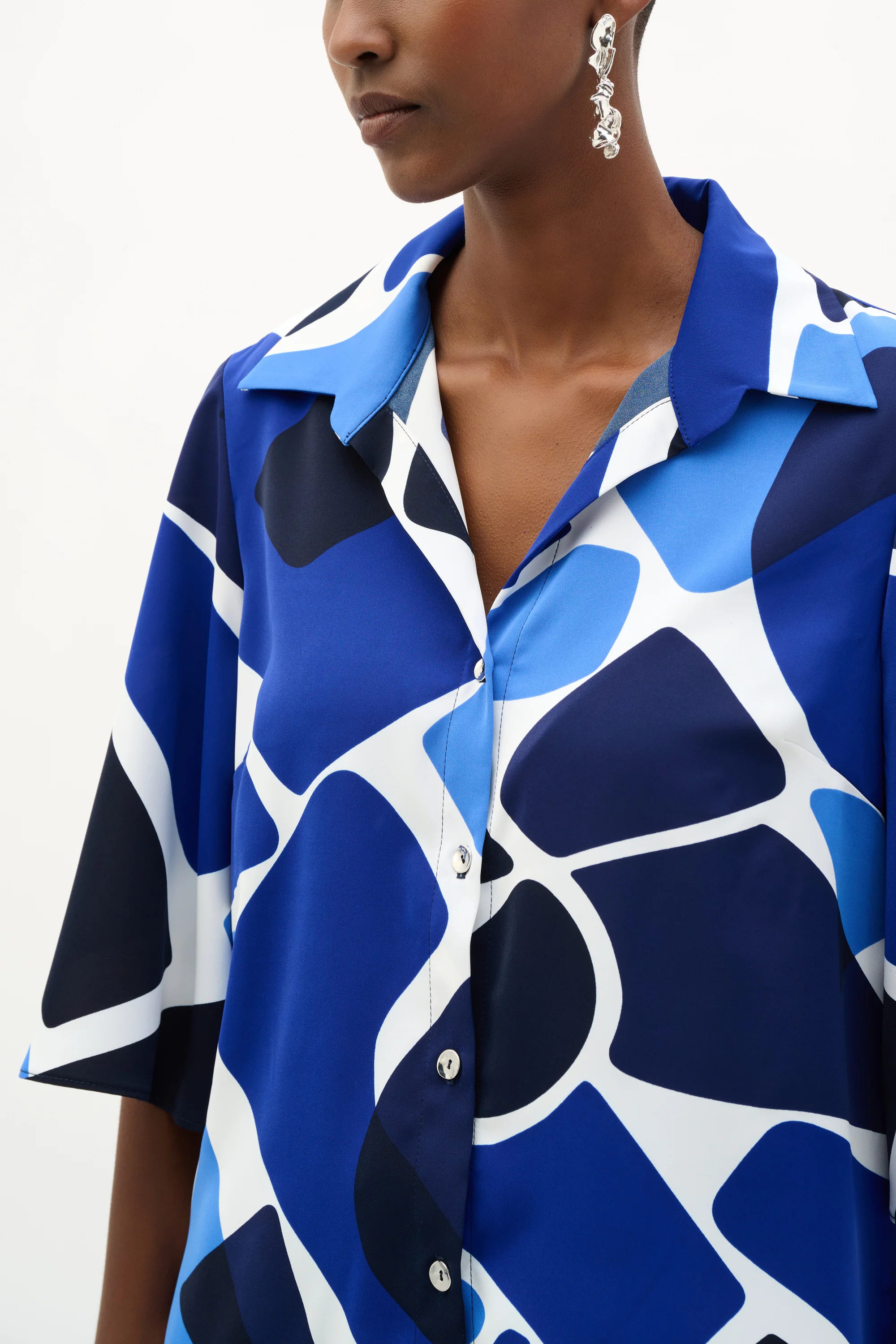 Joseph Ribkoff Geometric Print Straight Blouse Style 262154 - Image 3