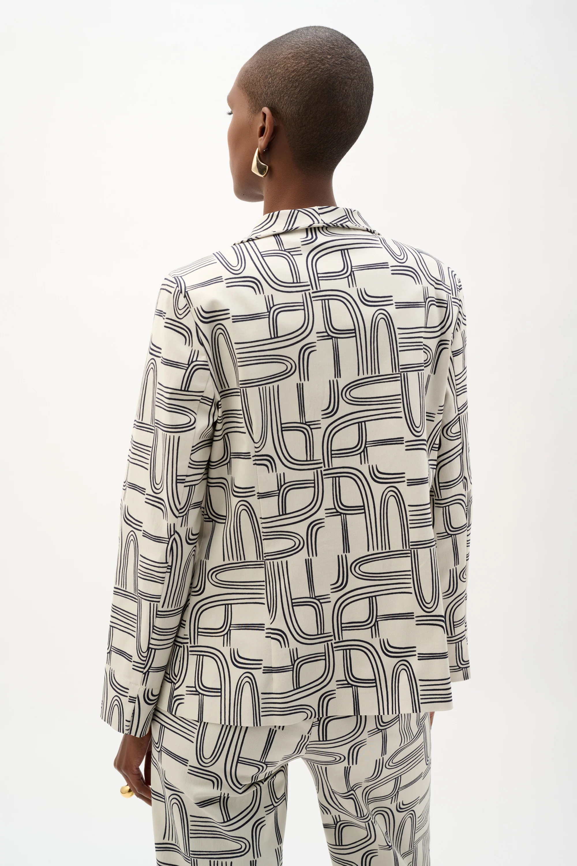 Joseph Ribkoff Geometric Print Straight-Cut Jacket Style 262047 - Image 3