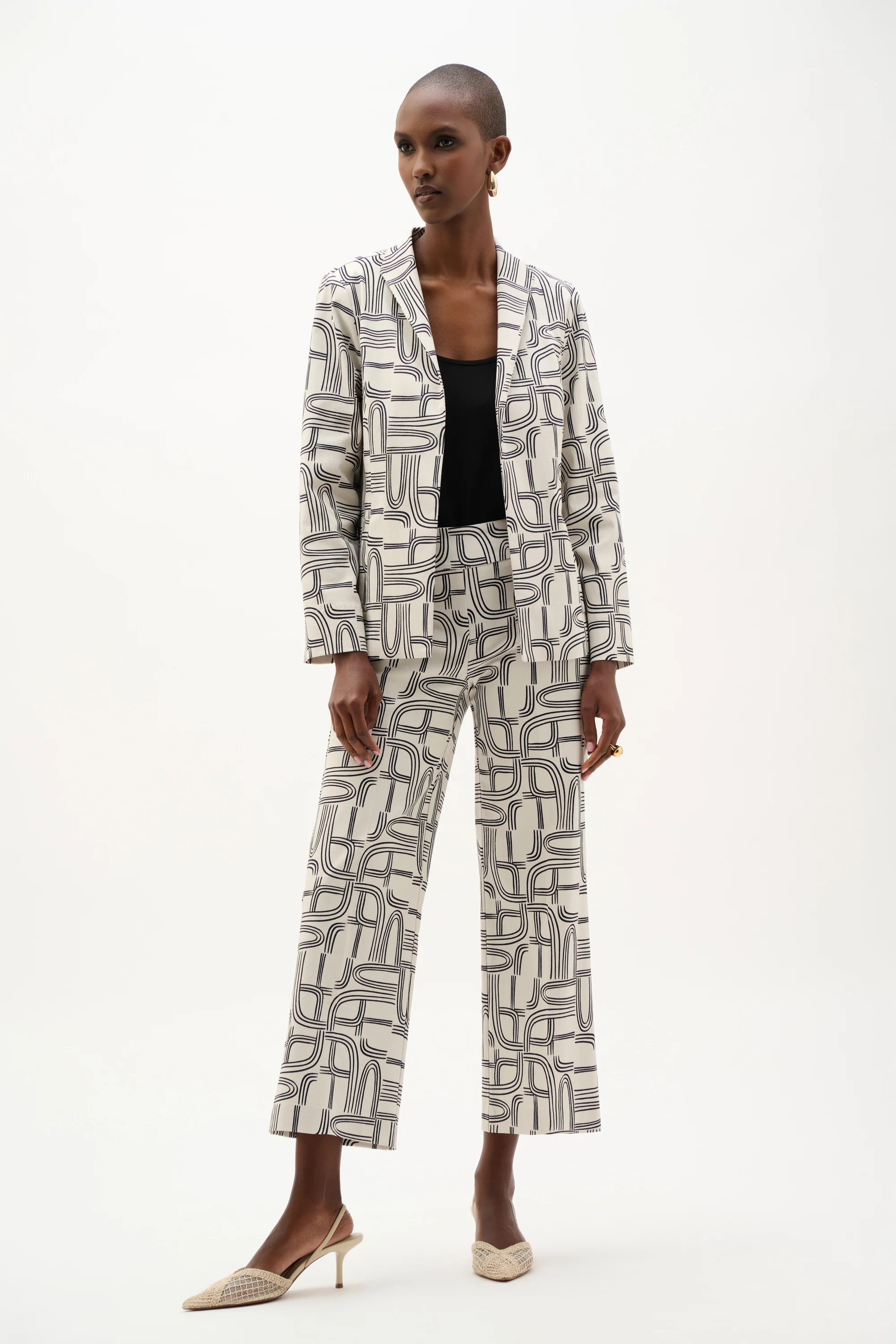 Joseph Ribkoff Geometric Print Straight-Cut Jacket Style 262047 - Image 4