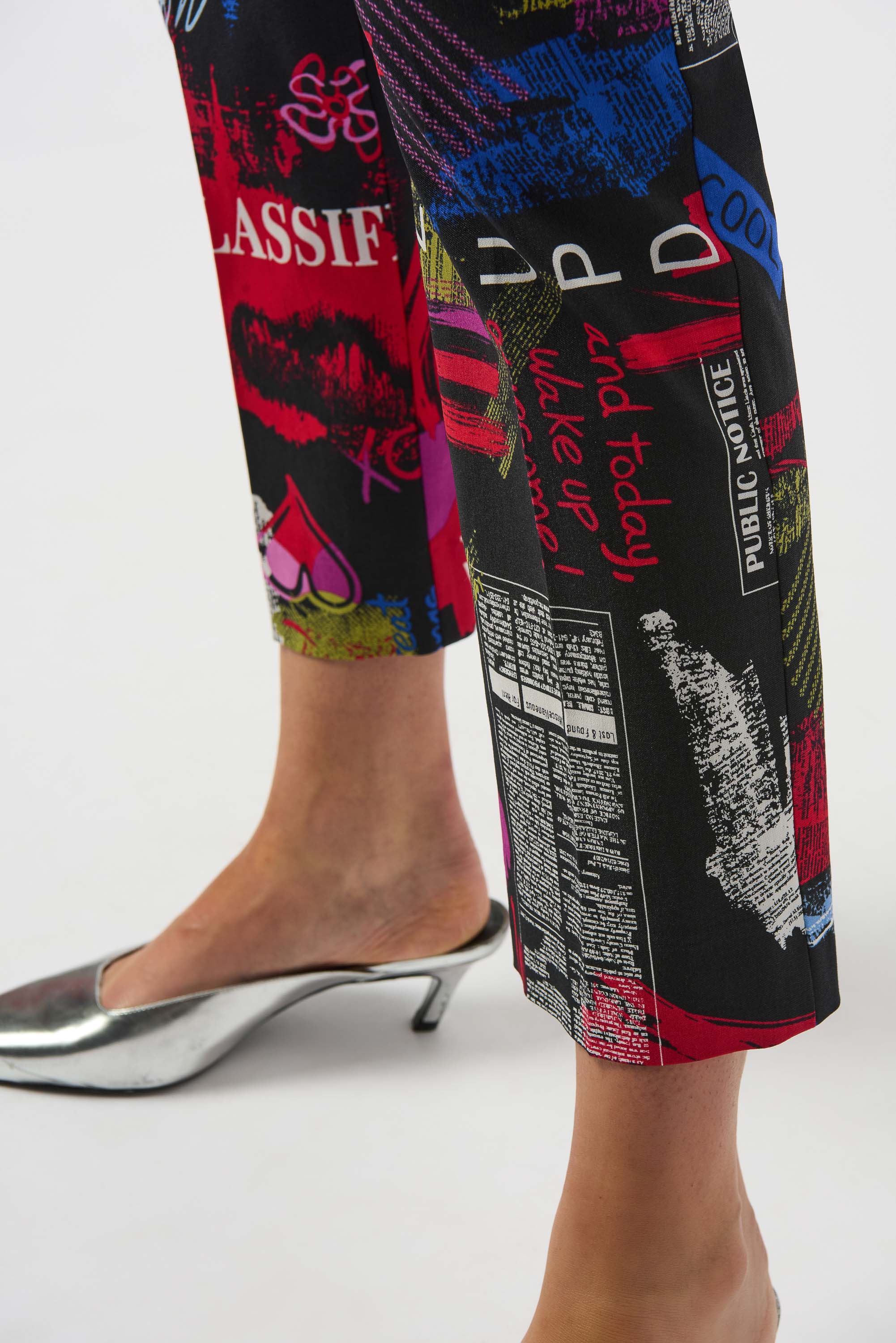 Joseph Ribkoff Geometric Print Straight Leg Pull-On Pants Style 253268 - Image 12