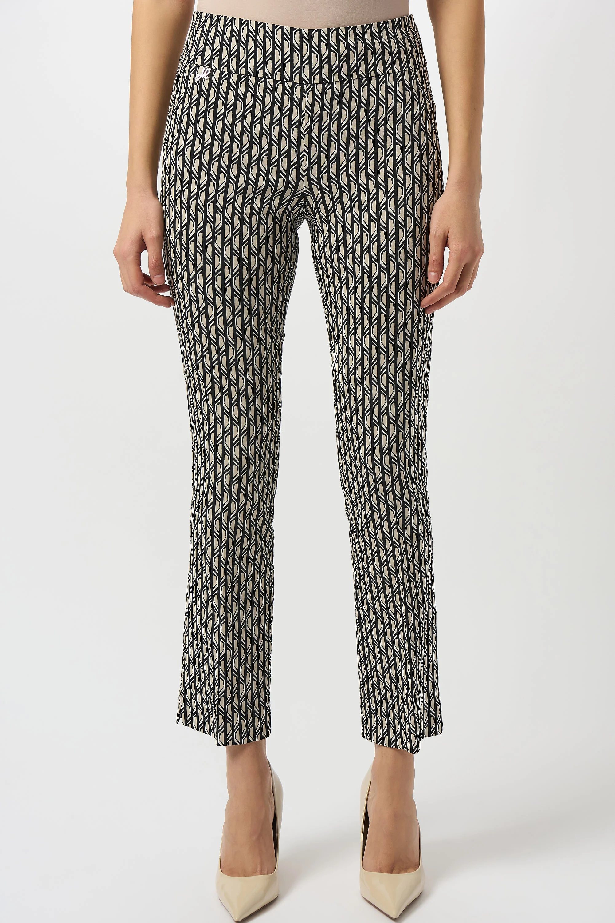 Joseph Ribkoff Geometric Print Straight Leg Pull-On Pants Style 253268 - Image 5