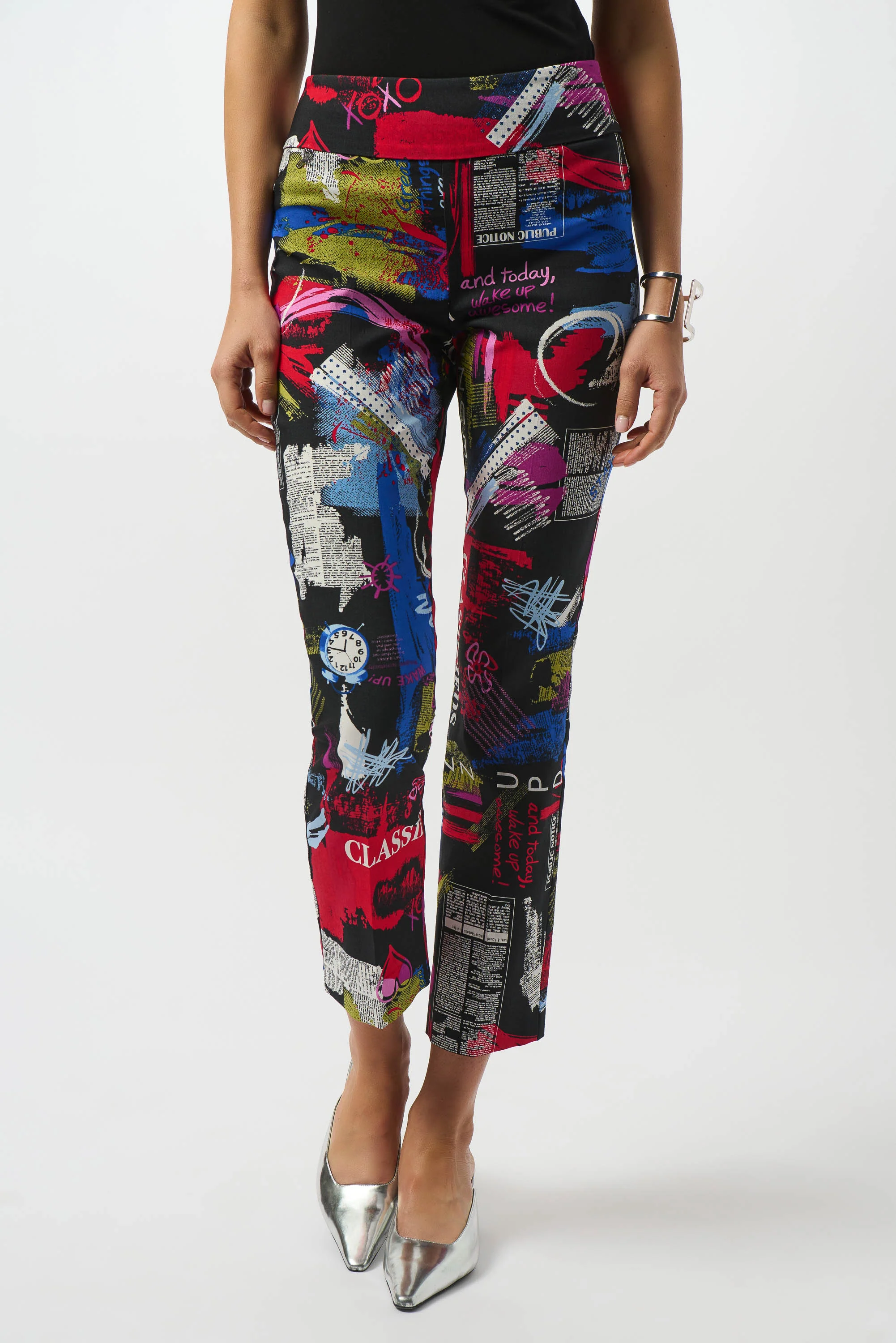 Joseph Ribkoff Geometric Print Straight Leg Pull-On Pants Style 253268 - Image 9