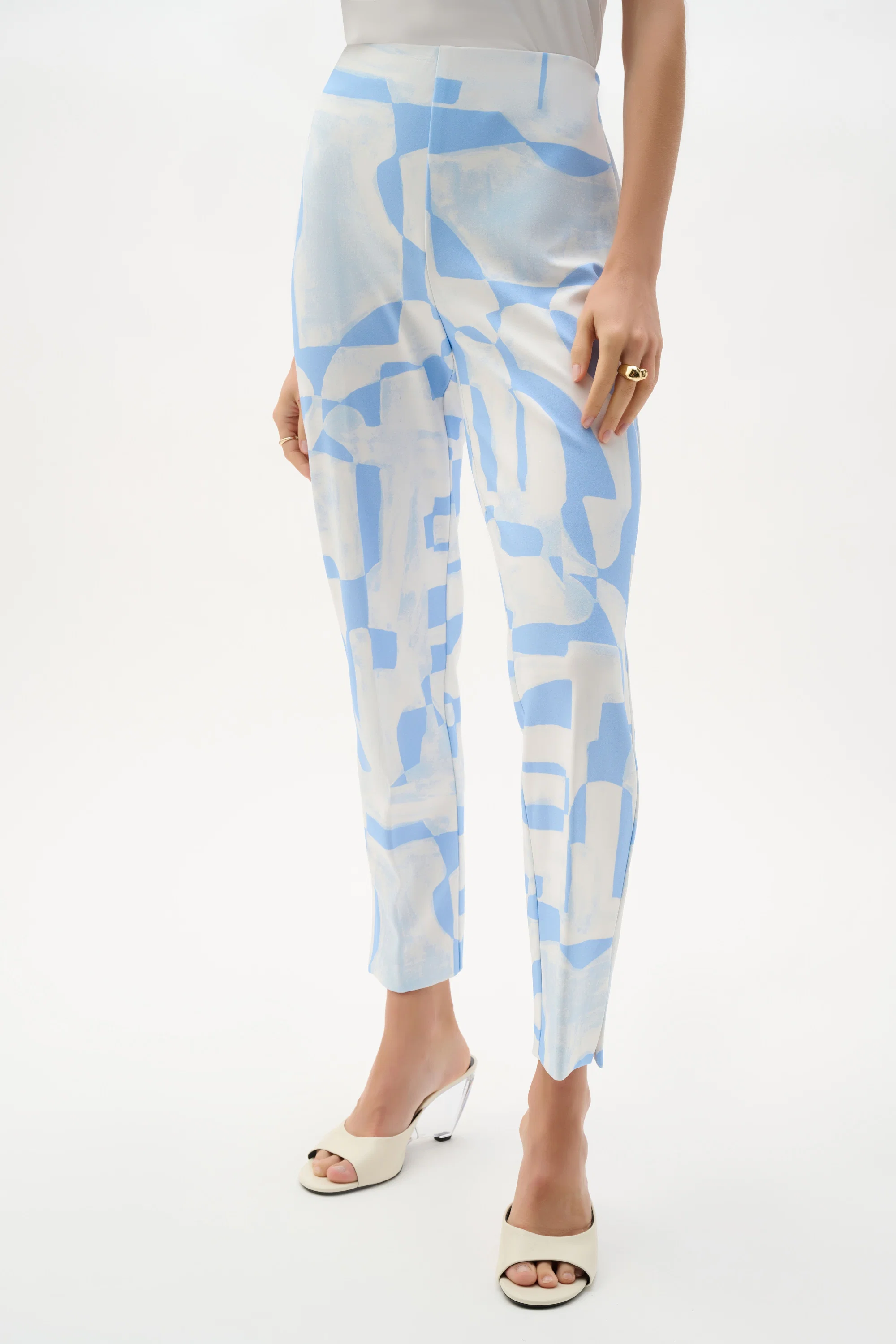 Joseph Ribkoff Geometric Print Straight Leg Pull-On Pants Style 262131