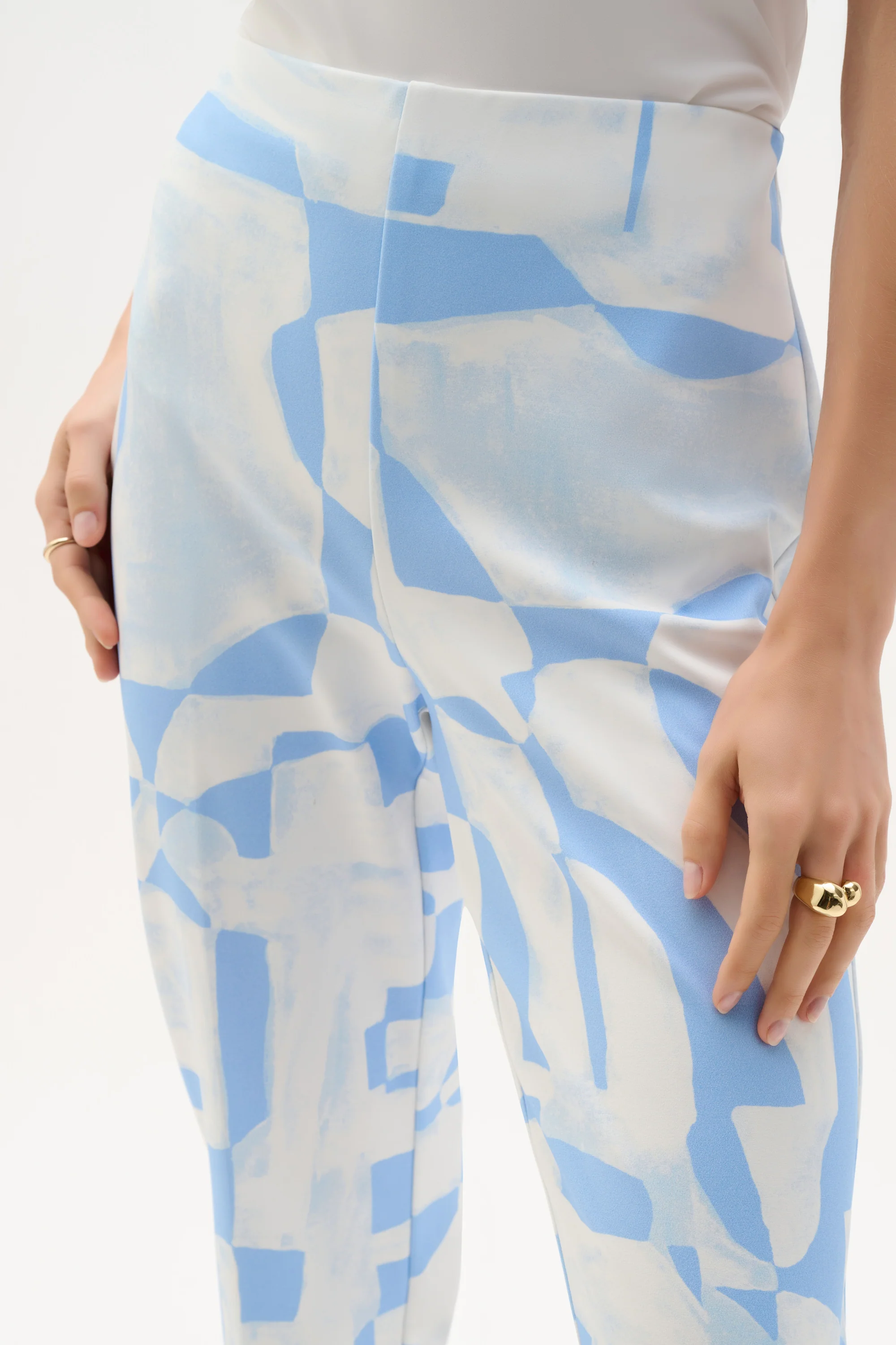 Joseph Ribkoff Geometric Print Straight Leg Pull-On Pants Style 262131 - Image 5