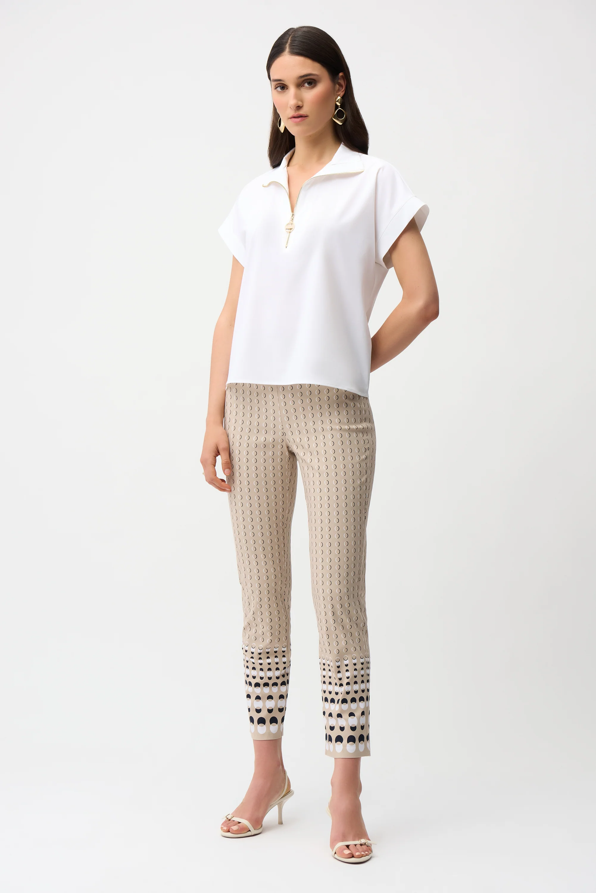 Joseph Ribkoff Geometric Print Straight Pull-On Pants Style 261222 - Image 6