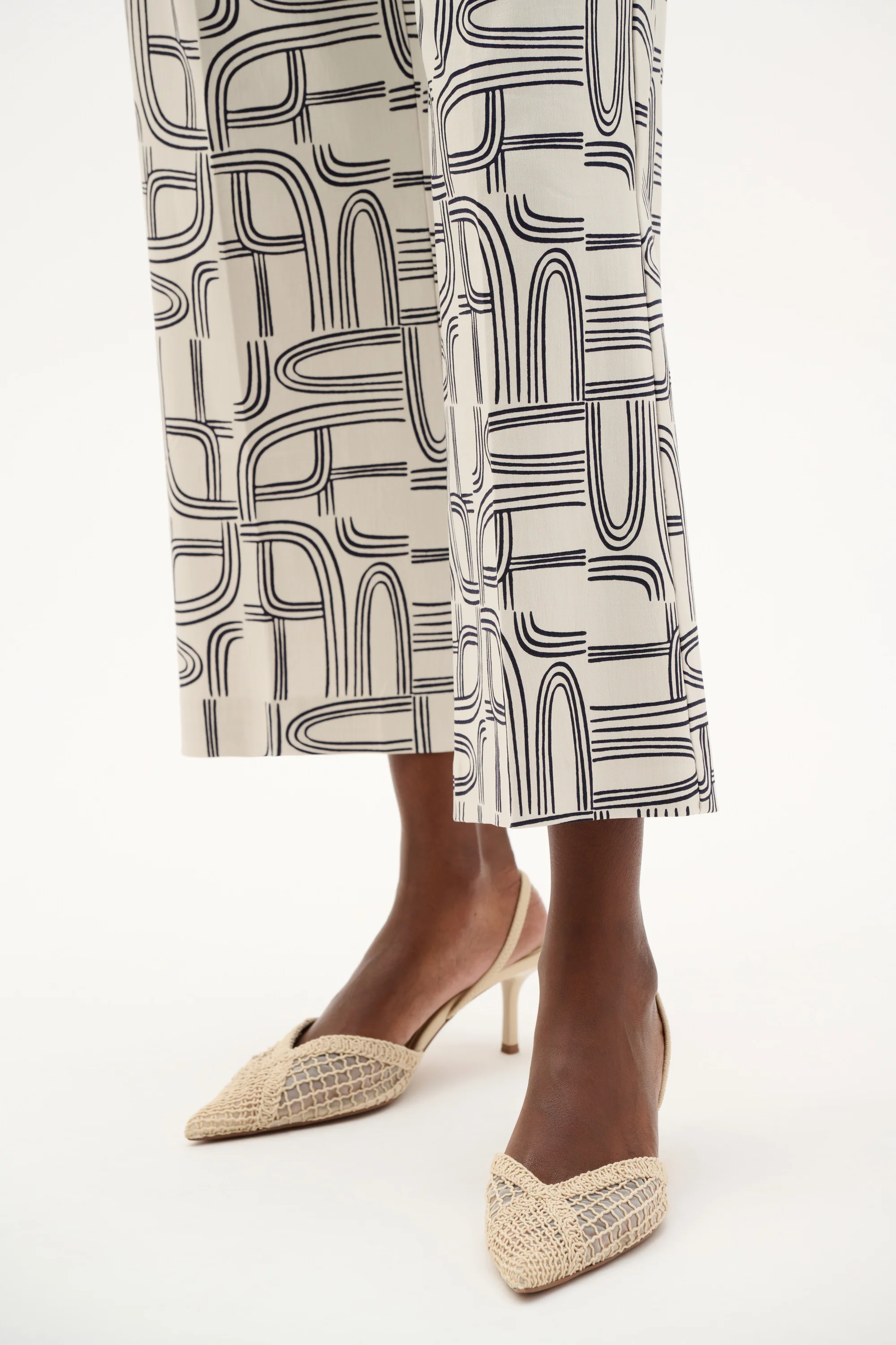 Joseph Ribkoff Geometric Print Wide Leg Pants Style 262048 - Image 3
