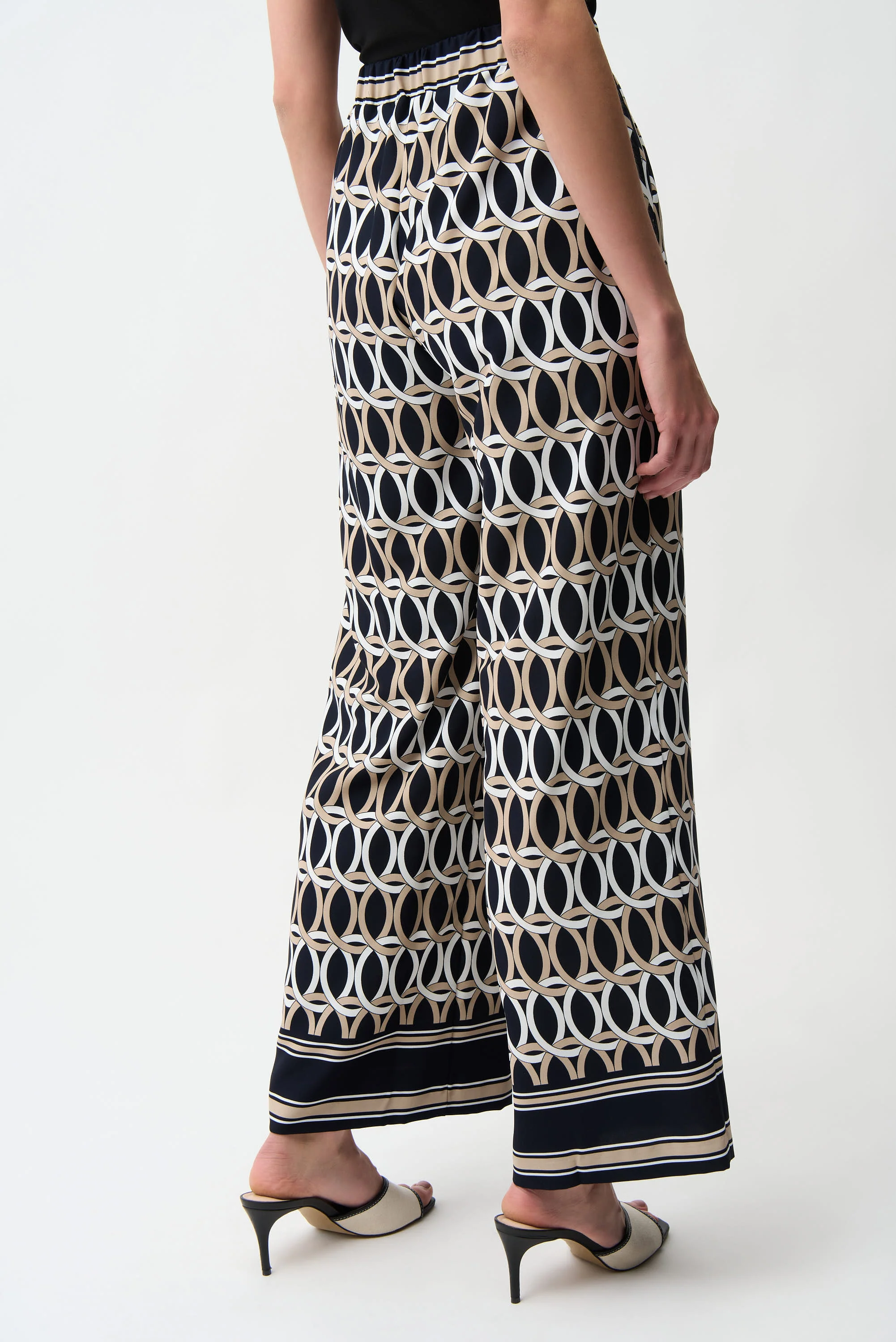 Joseph Ribkoff Geometric Print Wide Leg Pull-On Pants Style 261058 - Image 2