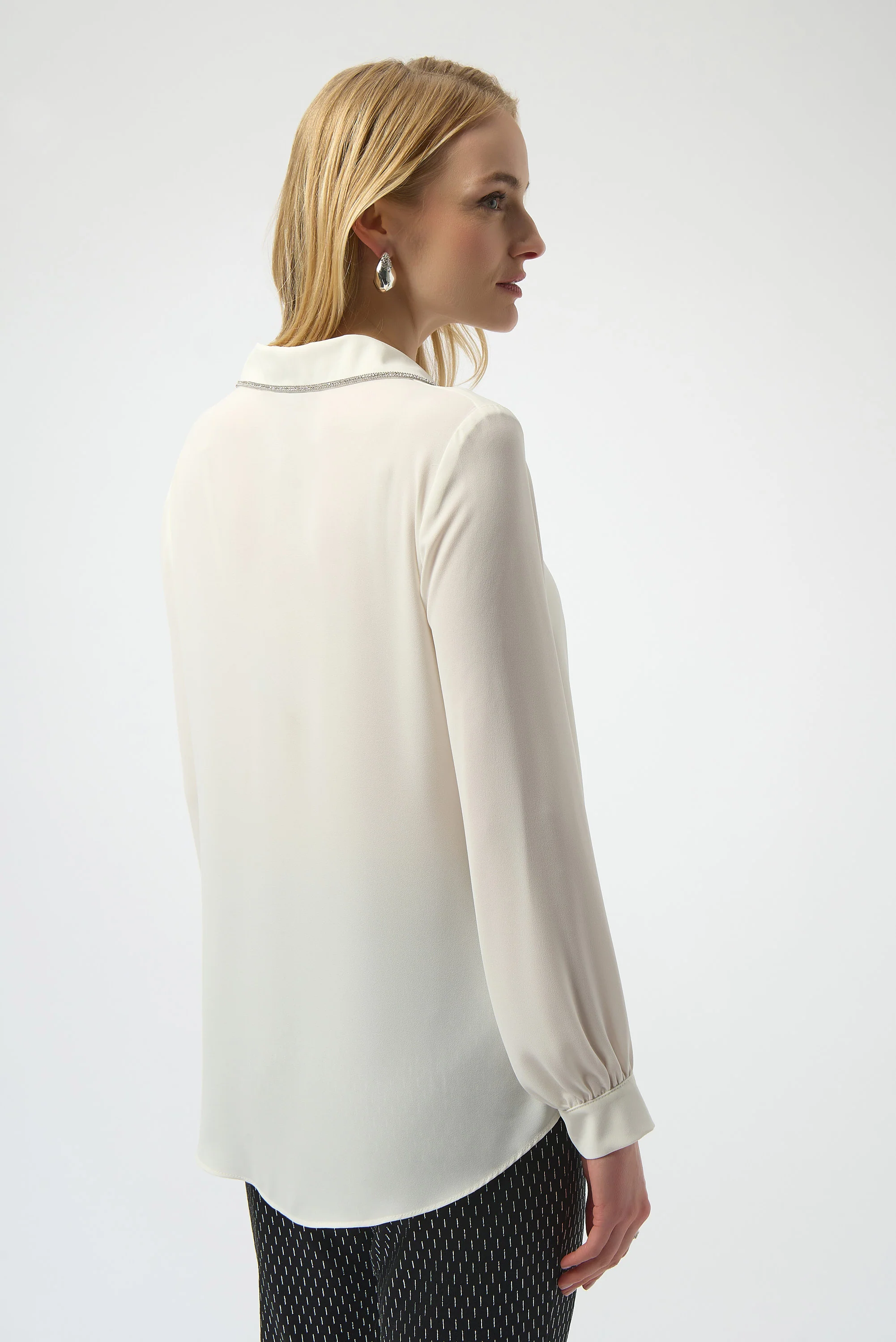 Joseph Ribkoff Georgette Flared Layered Top Style 254141 - Image 3