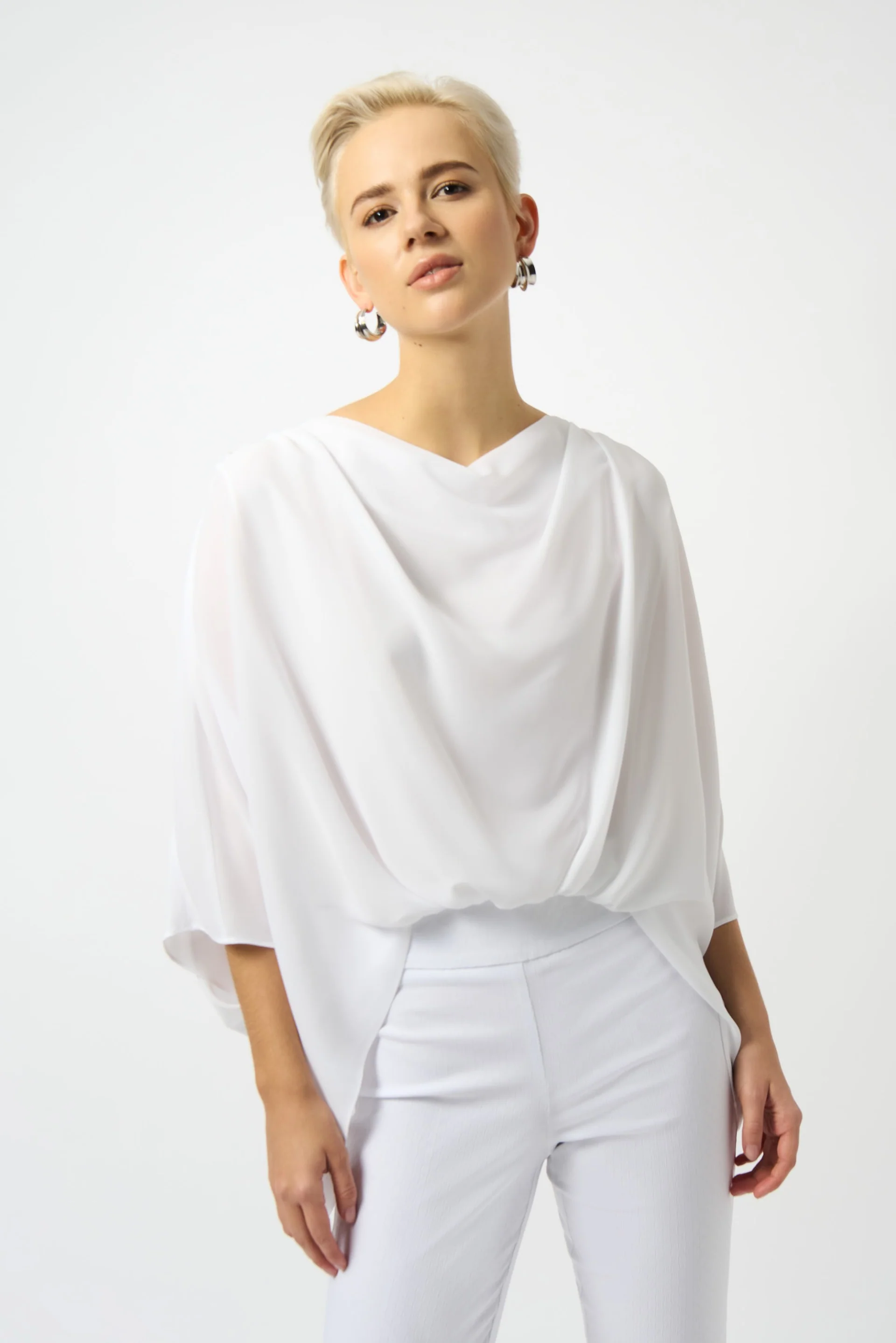 Joseph Ribkoff Georgette High-Low Boxy Top Style 251026 - Image 5