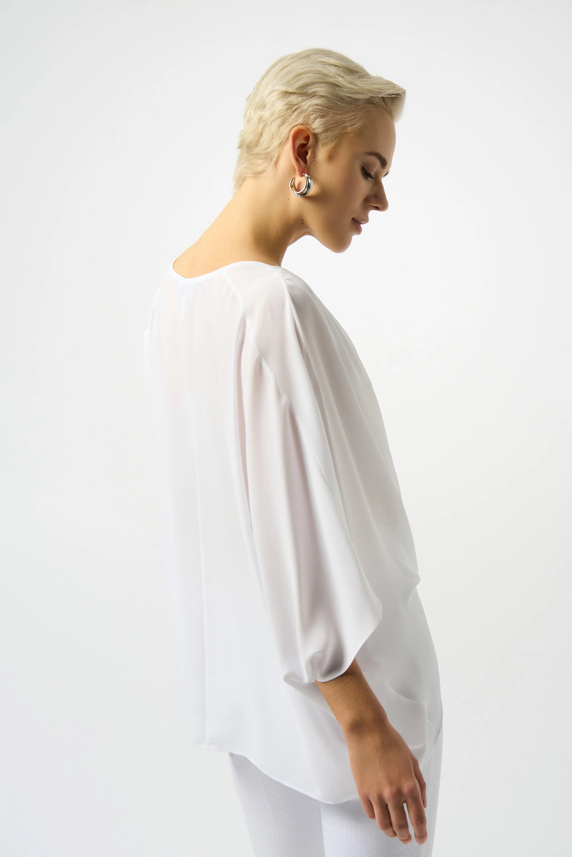 Joseph Ribkoff Georgette High-Low Boxy Top Style 251026 - Image 6