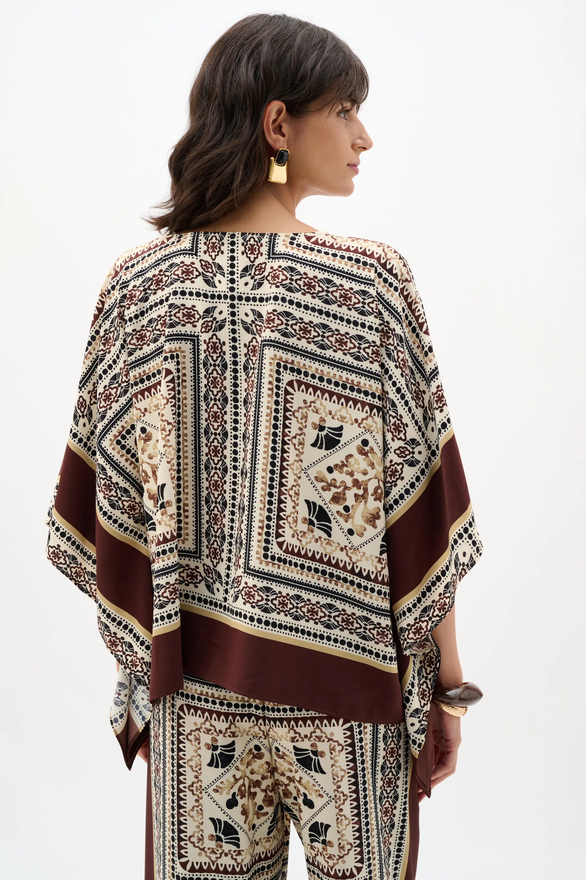 Joseph Ribkoff Georgette Printed Poncho Top Style 262260 - Image 6