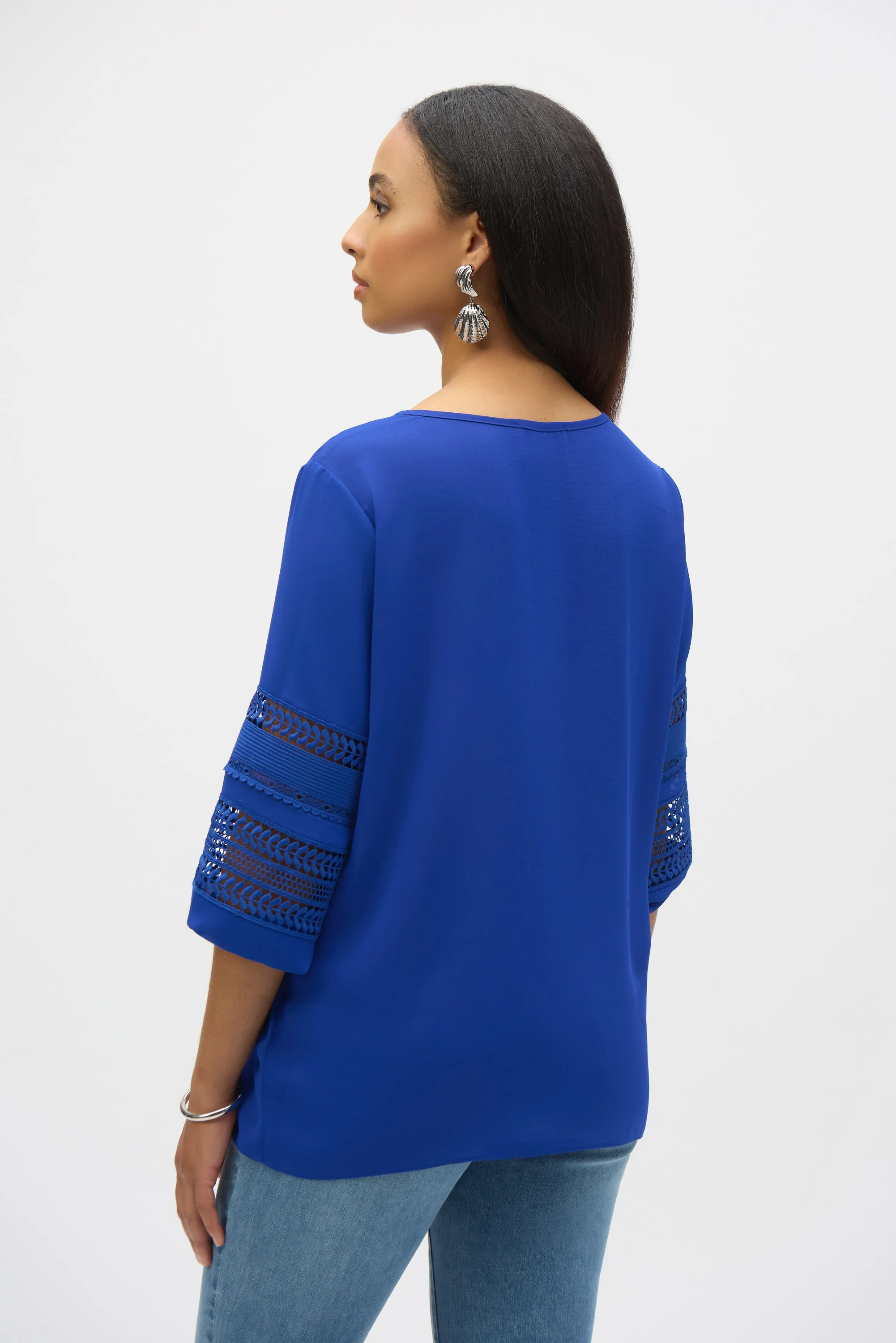 Joseph Ribkoff Georgette Straight Tunic Top Style 252077 - Image 2