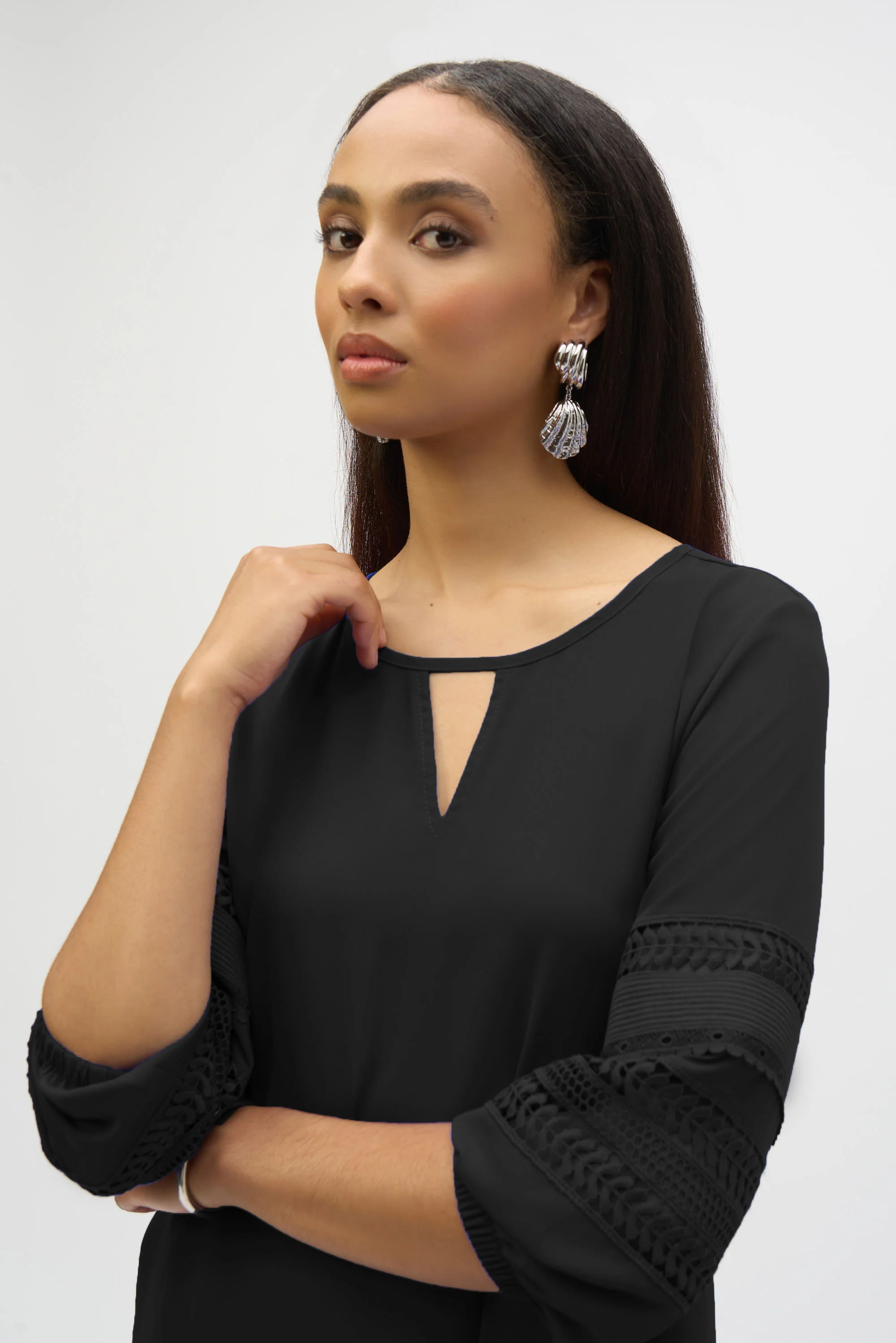 Joseph Ribkoff Georgette Straight Tunic Top Style 252077 - Image 7