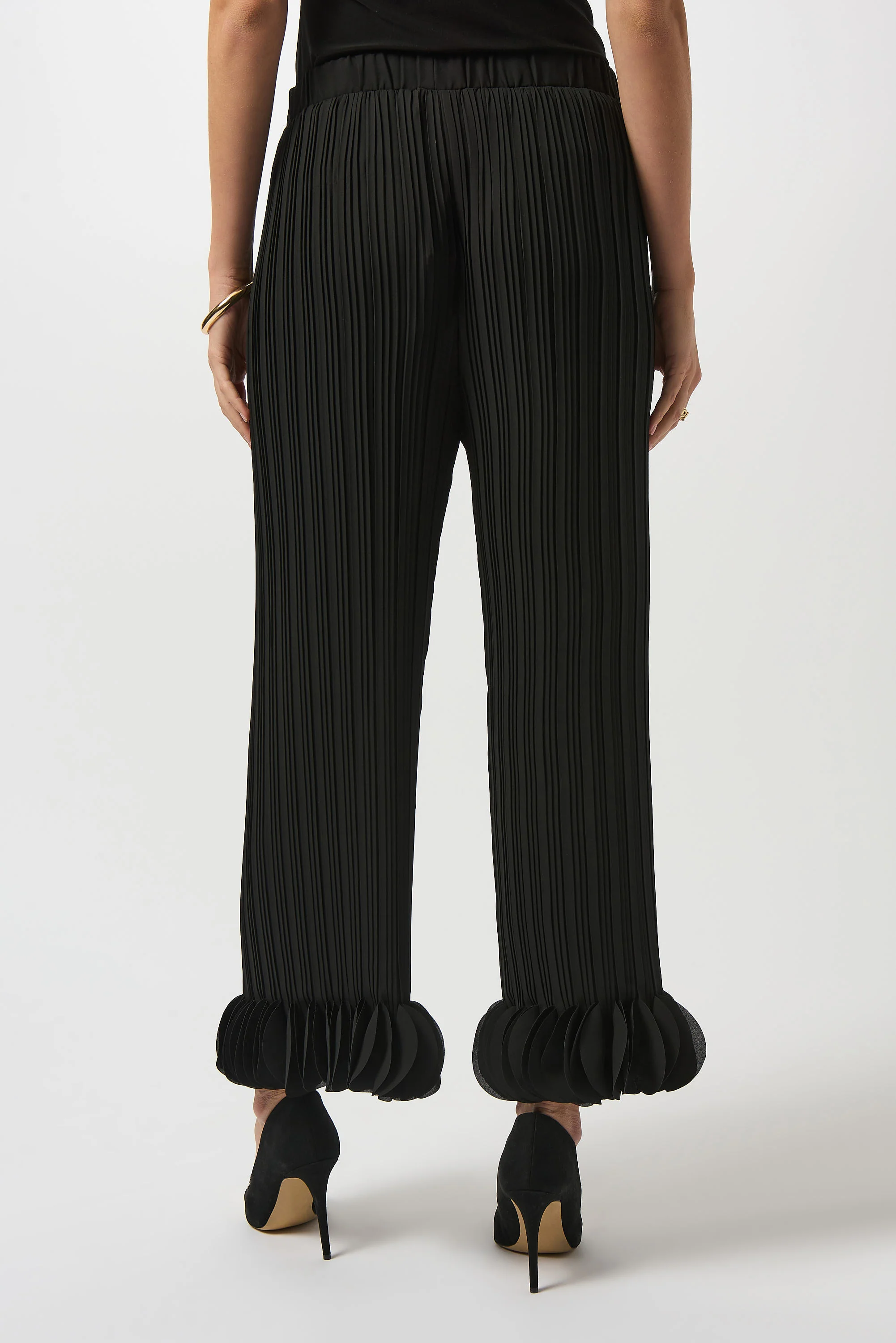 Joseph Ribkoff Georgette Wide Leg Pleated Pants Style 253940 - Image 3